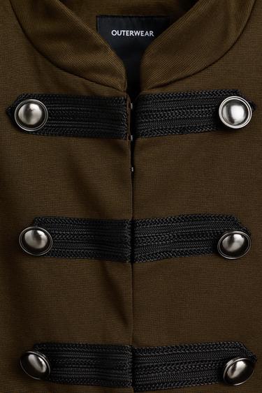 Fitted toggle jacket — PALE KHAKI 7