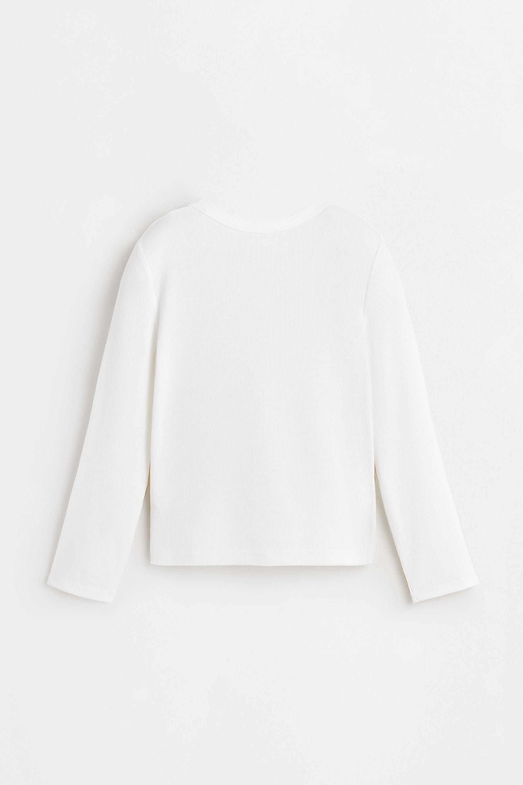 Ribbed T-shirt — OFF WHITE