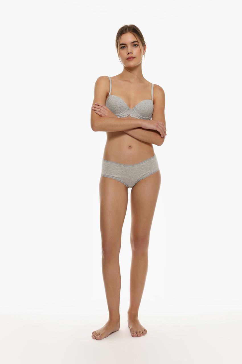 Pack de braguitas hipster con encaje Tiro Alto Jeans ROPA