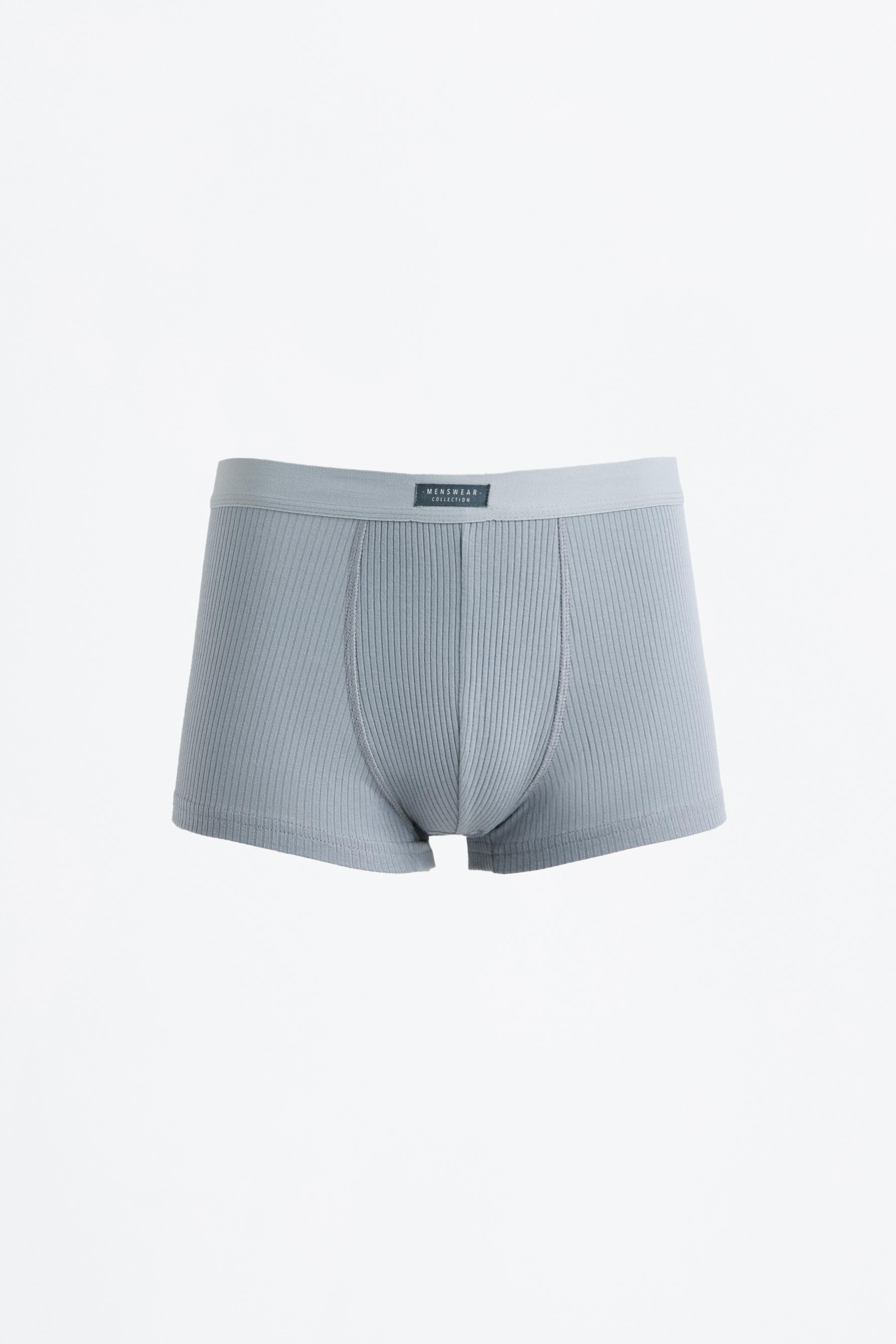Ribbed boxers (Pack 3) — BLUE