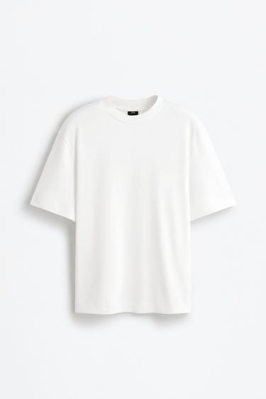 Interlock mock neck T-shirt — OFF WHITE 6