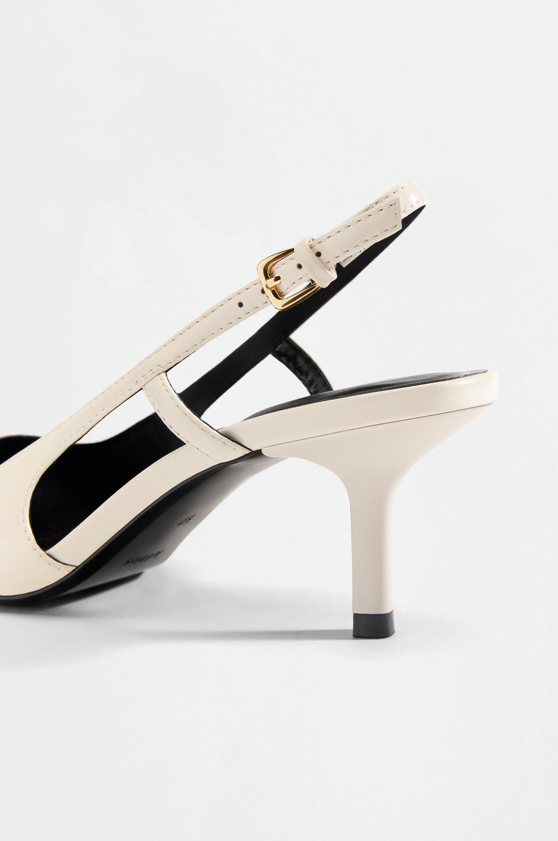 Slingback heels — WHITE