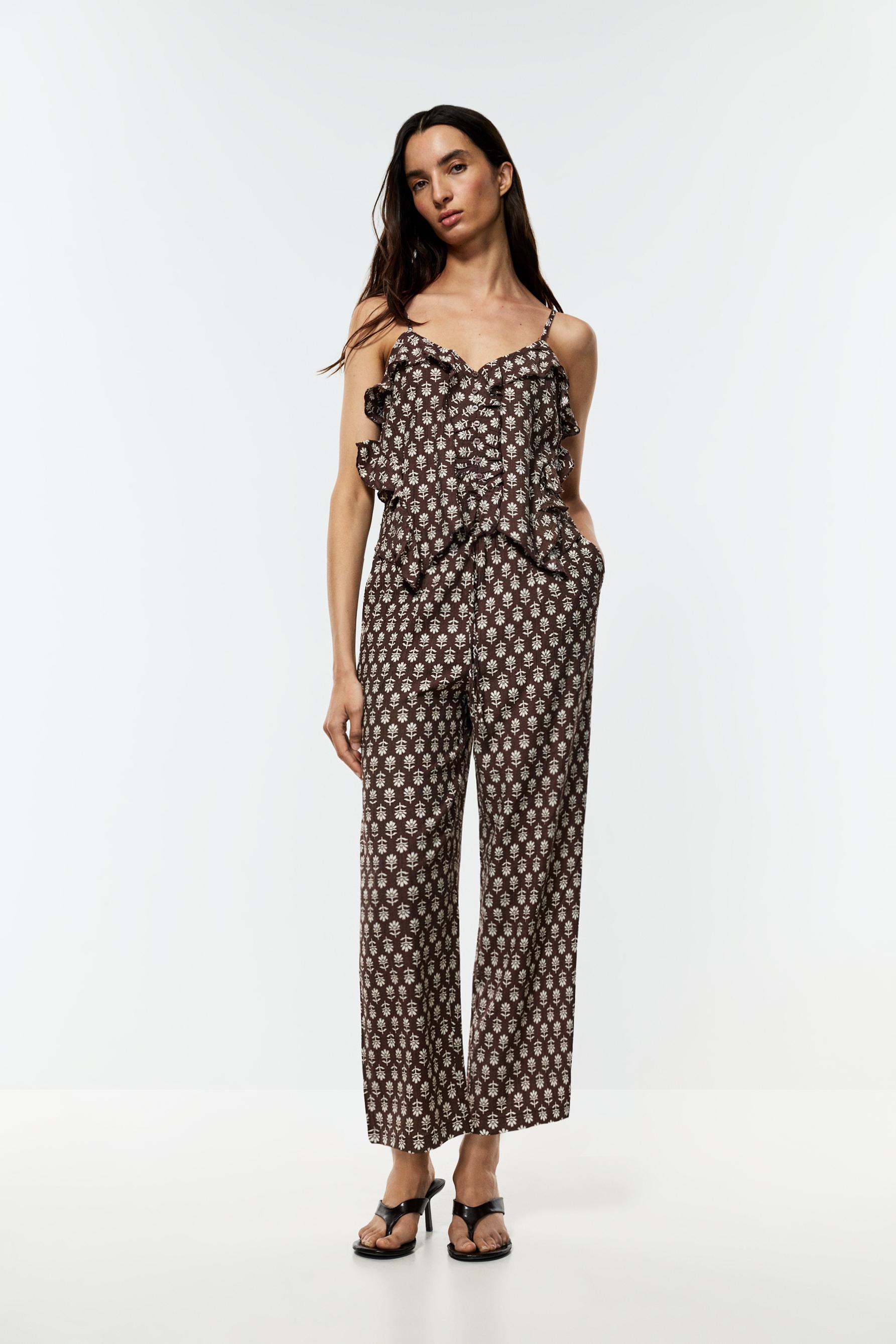 Textured jogging trousers — BROWN TONES