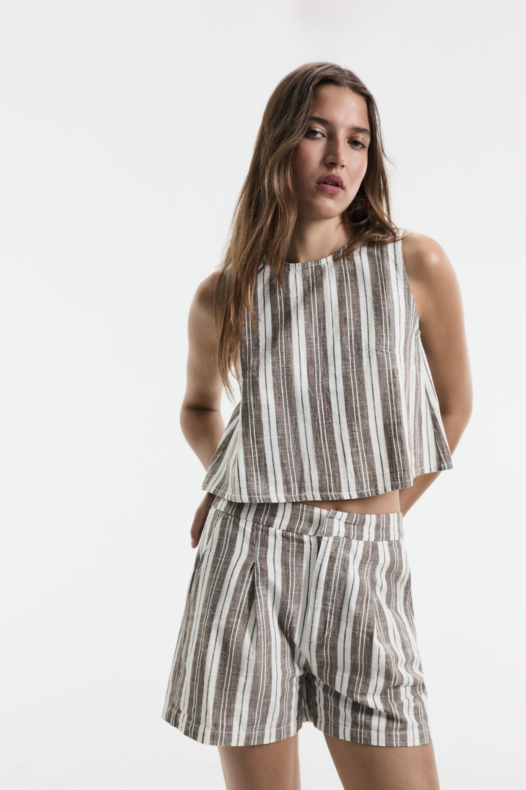 Denim top — STRIPED