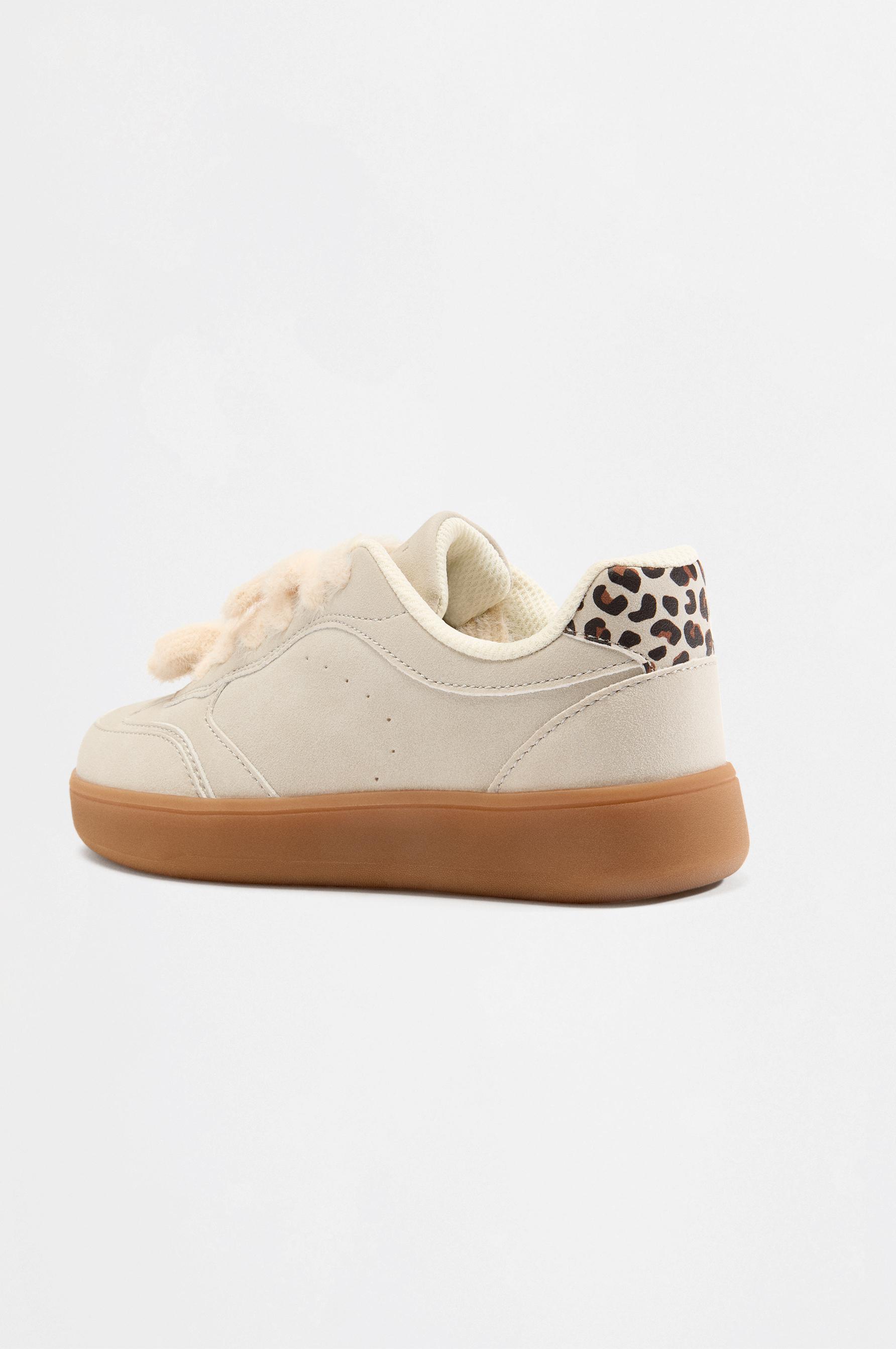 Bow detail sneakers — ECRU