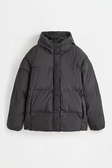 Hooded puffer jacket — BLACK 6