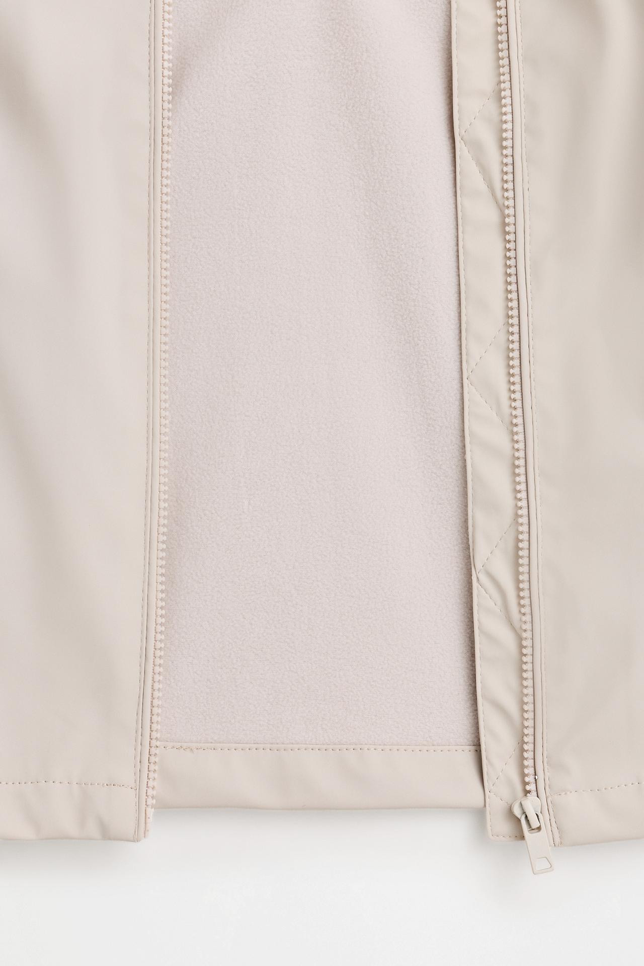 Lightweight rubberised long parka — ECRU