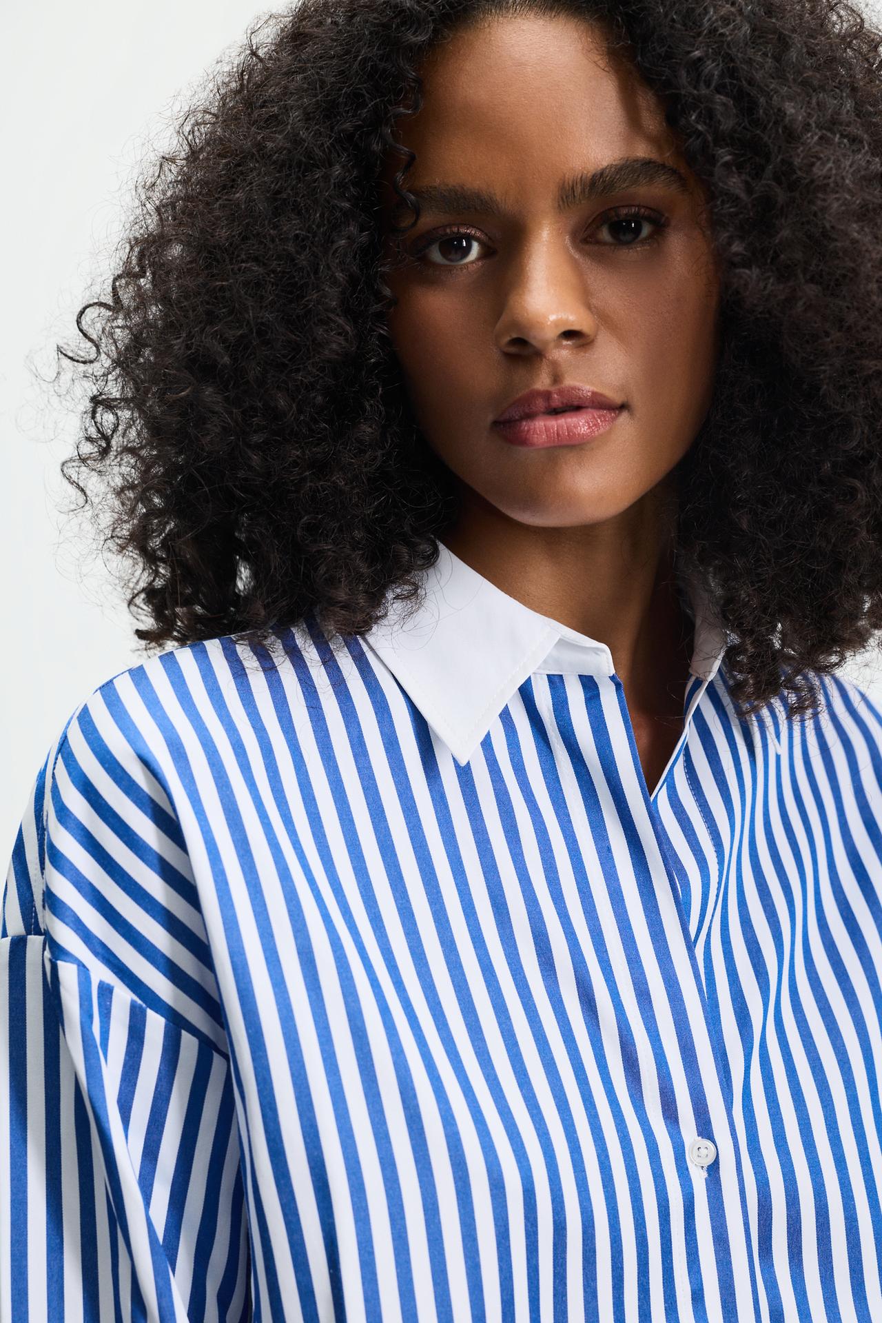 Striped shirt — MEDIUM BLUE