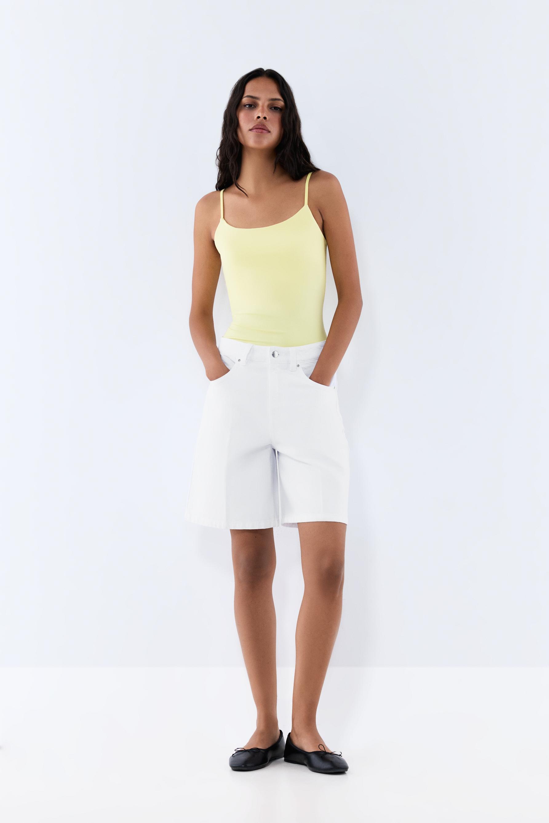 Polyamide Strappy Top — YELLOW