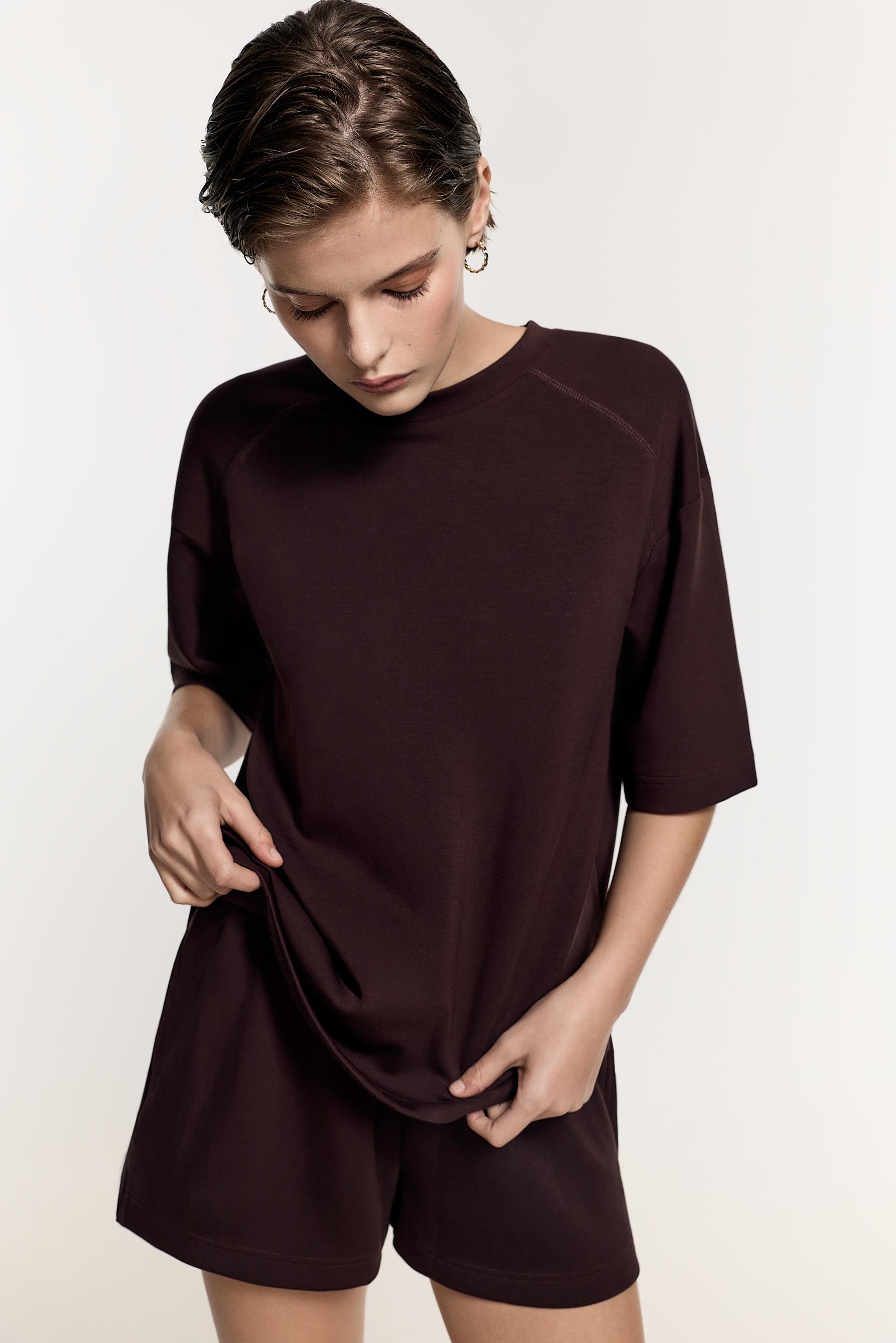 Raglan sleeve sweatshirt — CHOCOLATE