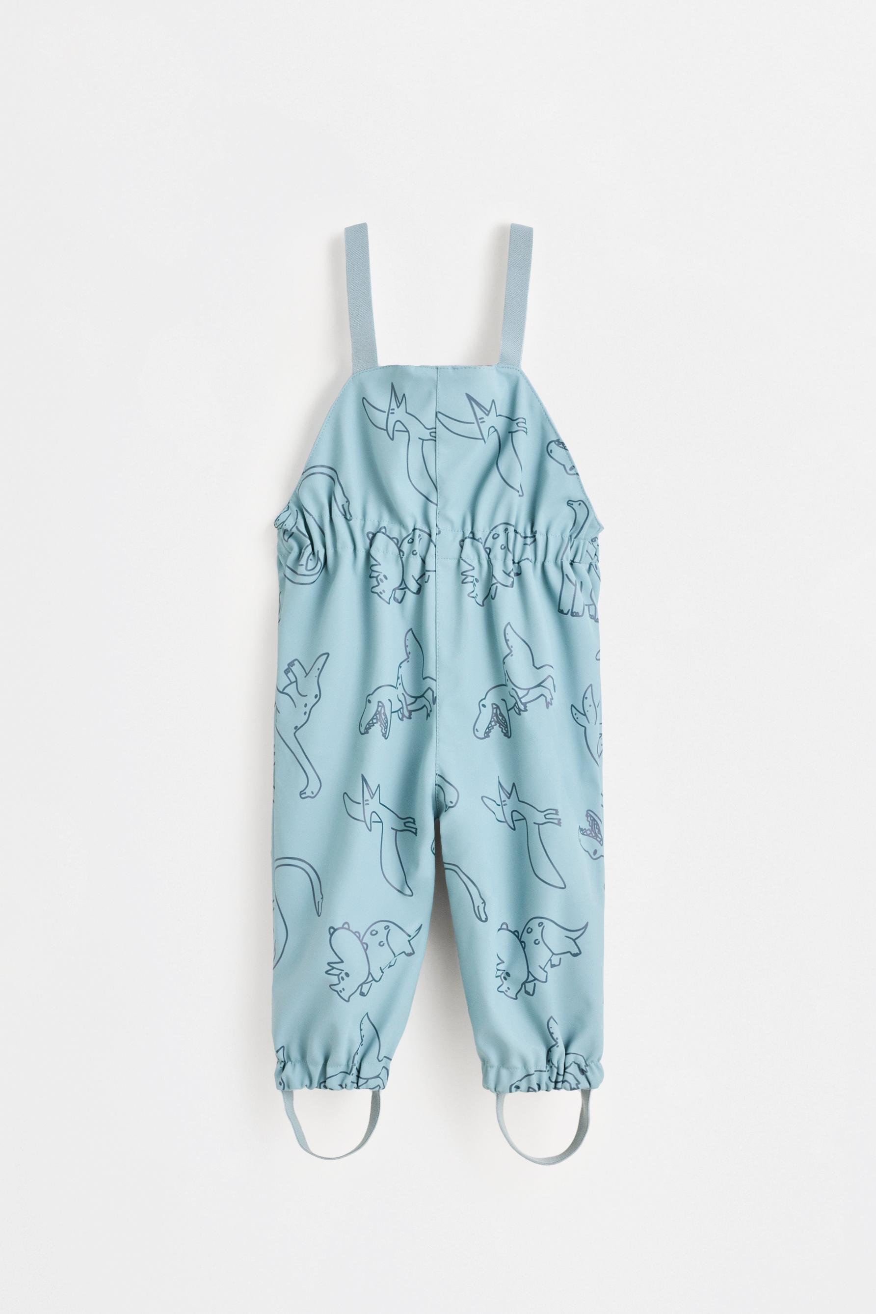 Rubberised fleece-lined overall — INDIGO