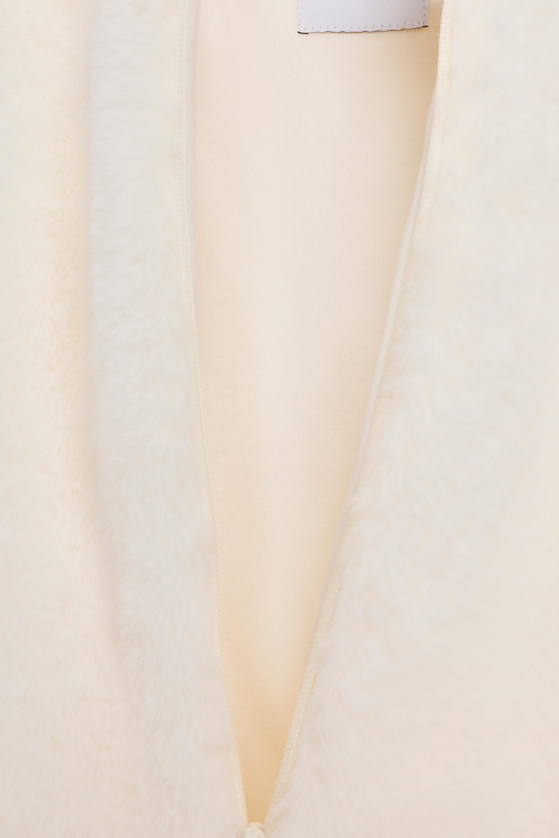 Faux fur one-piece suit — ECRU