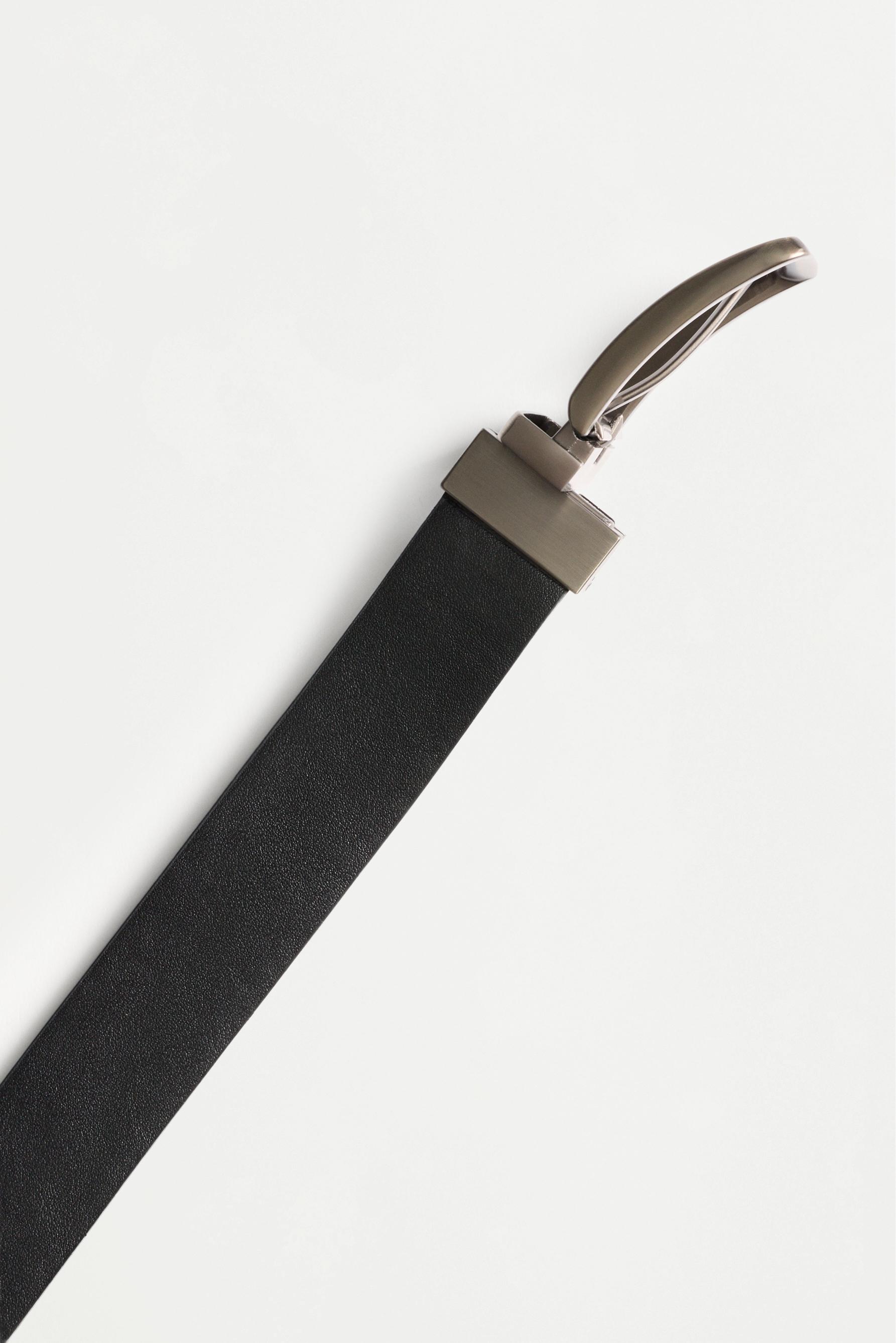 Reversible belt — BLACK/SILVER