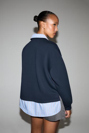 Double-effect sweatshirt — DARK NAVY 5