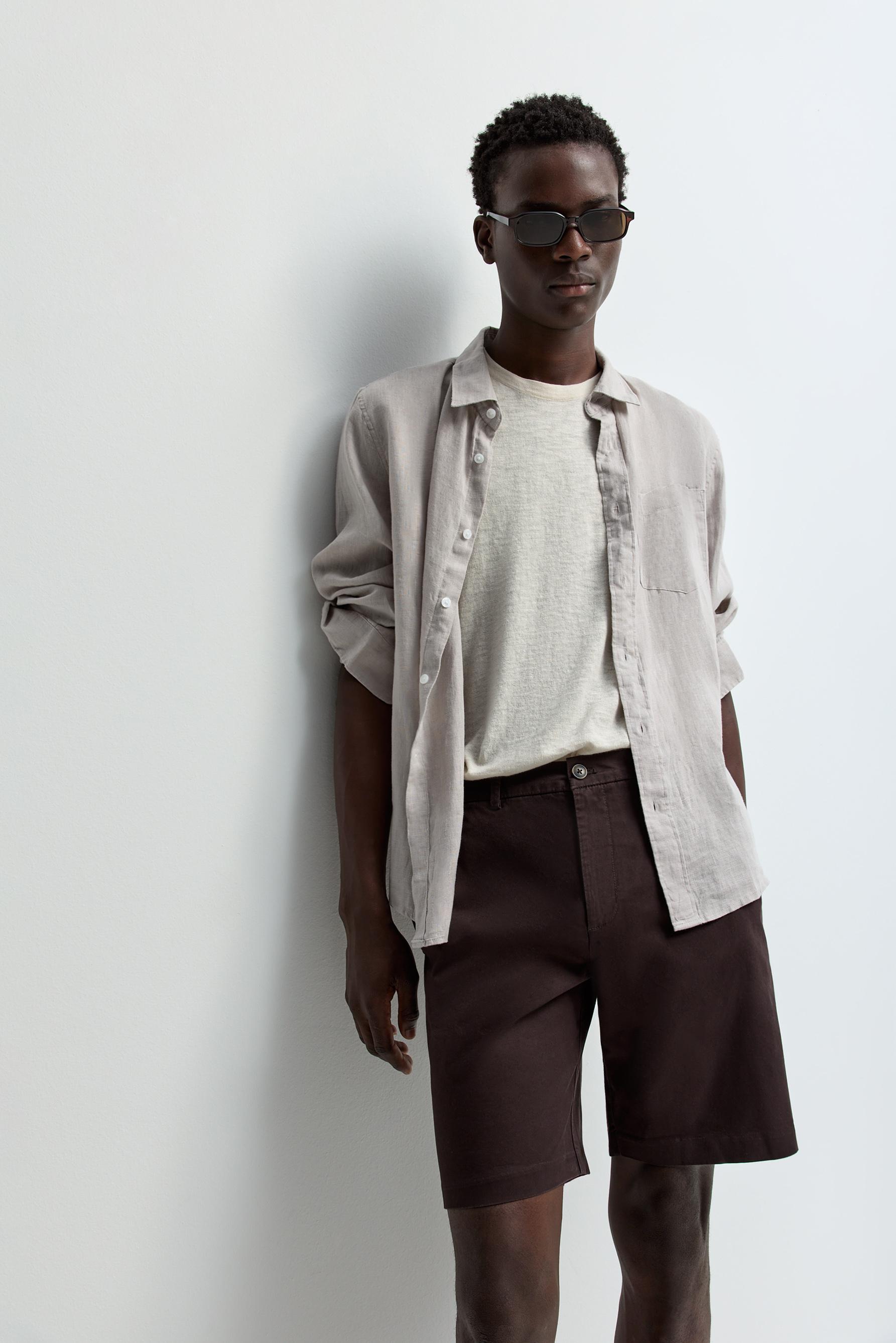 Semi-jogger Bermuda shorts — CHOCOLATE