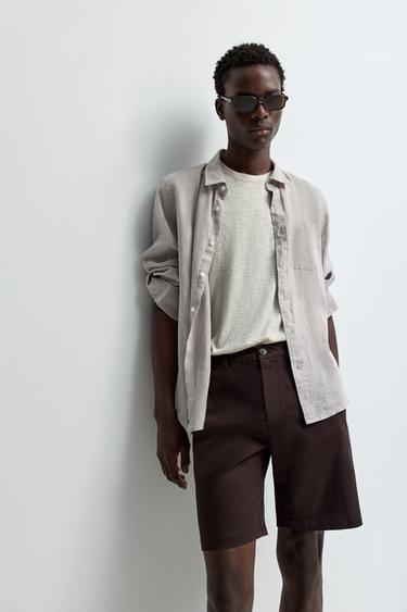 Semi-jogger Bermuda shorts — CHOCOLATE 5