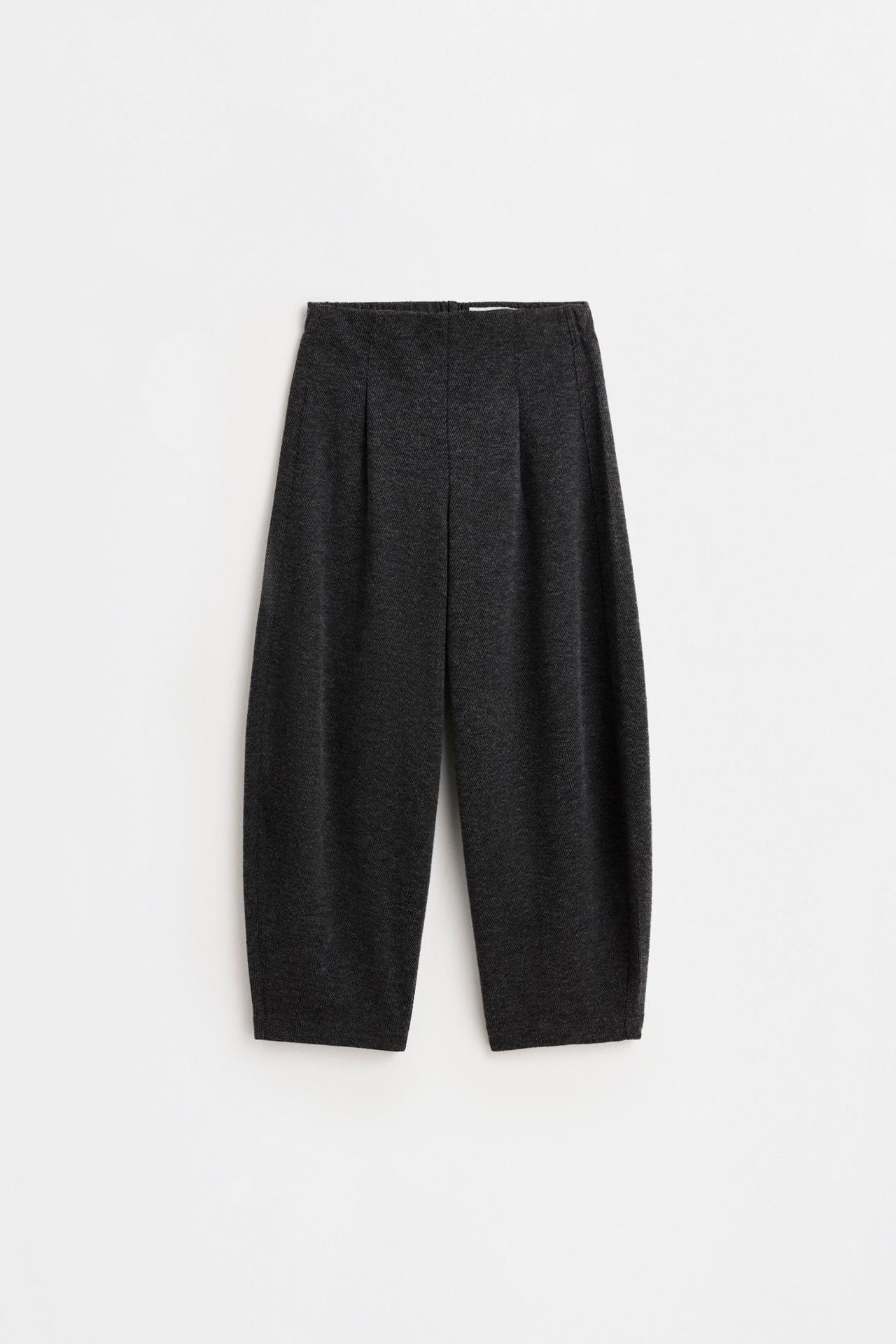 Suede Ponte di Roma balloon trousers — ANTHRACITE GREY