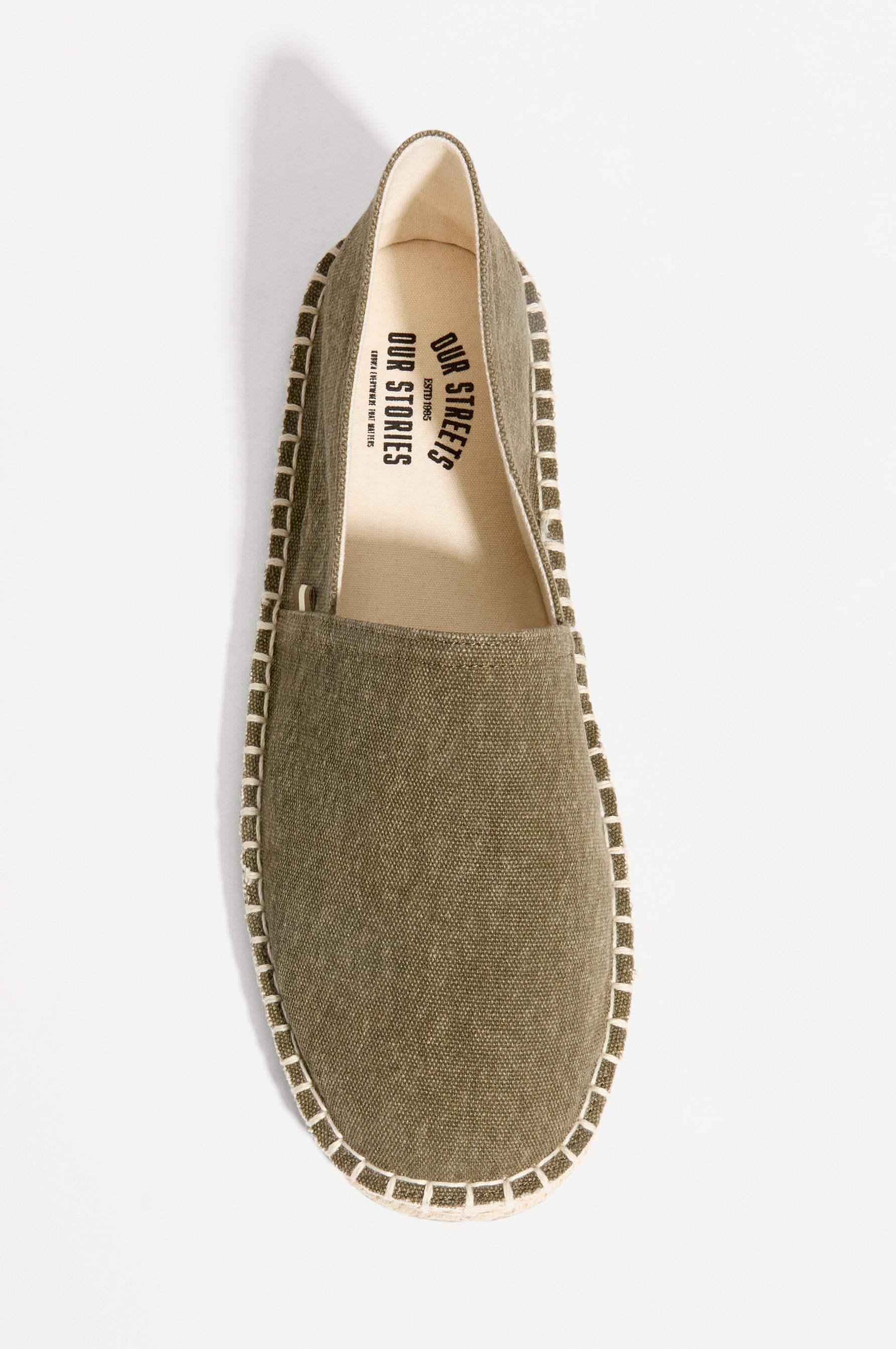 Jute-effect espadrilles — KHAKI
