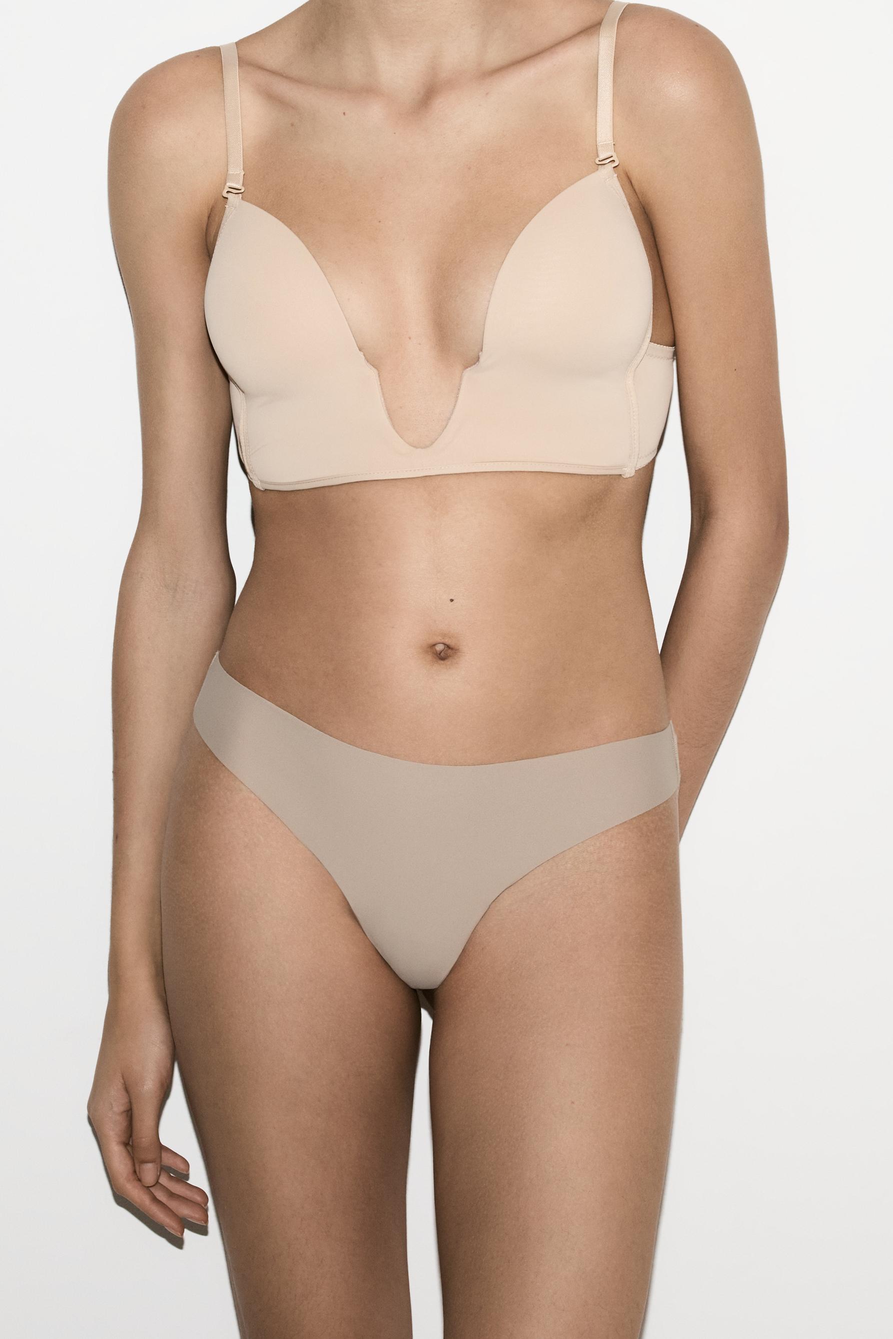 3-Pack of microfibre thongs — BROWN