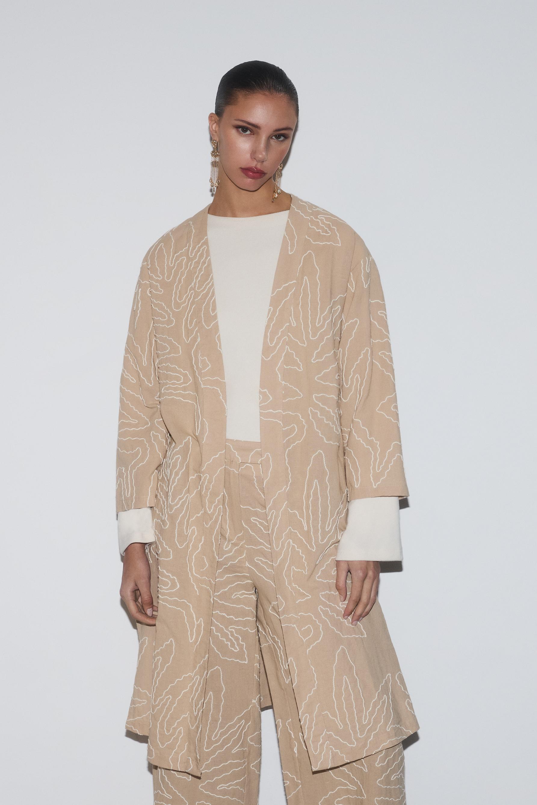 Kimono largo bordados