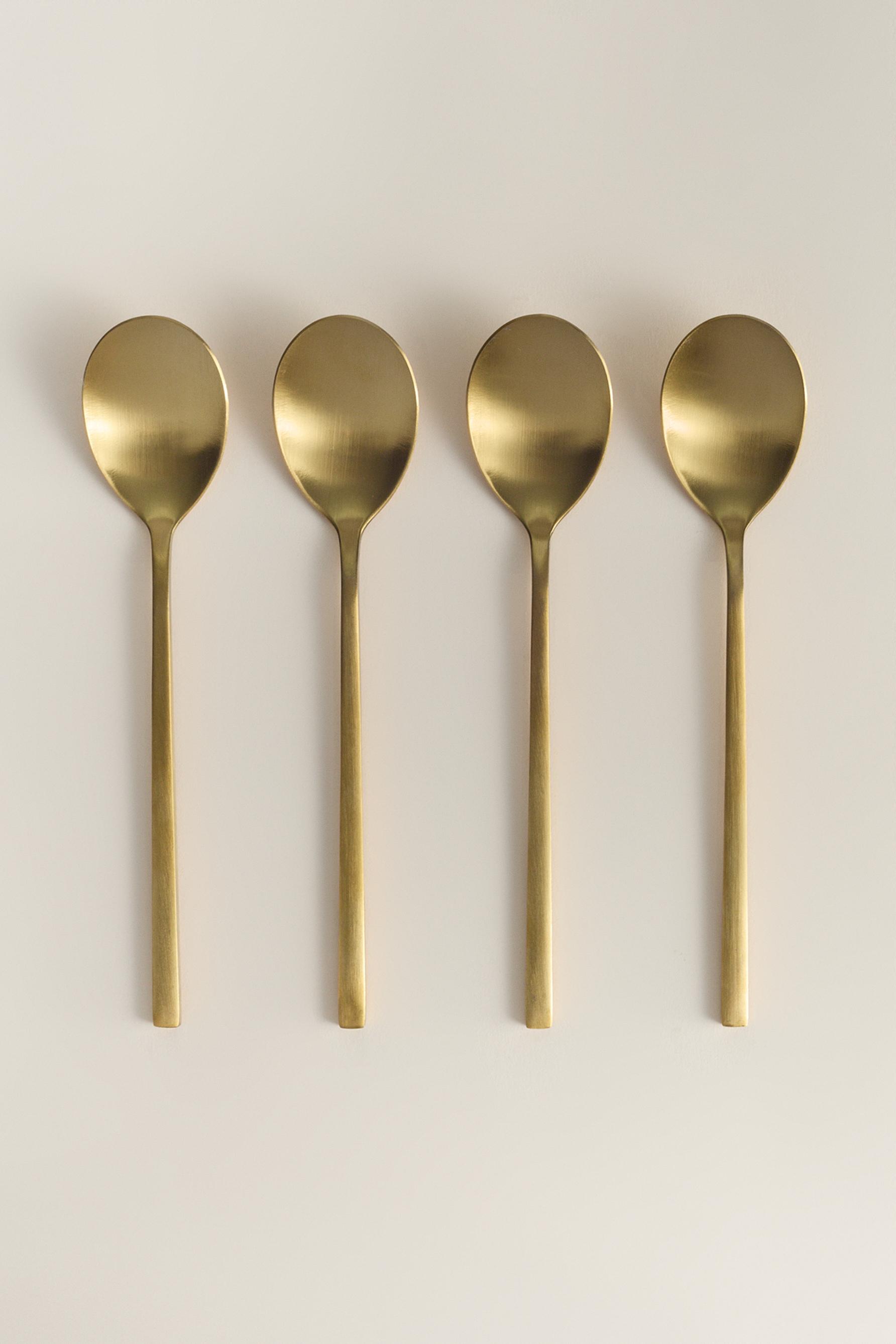 Pack 4 cucharas doradas