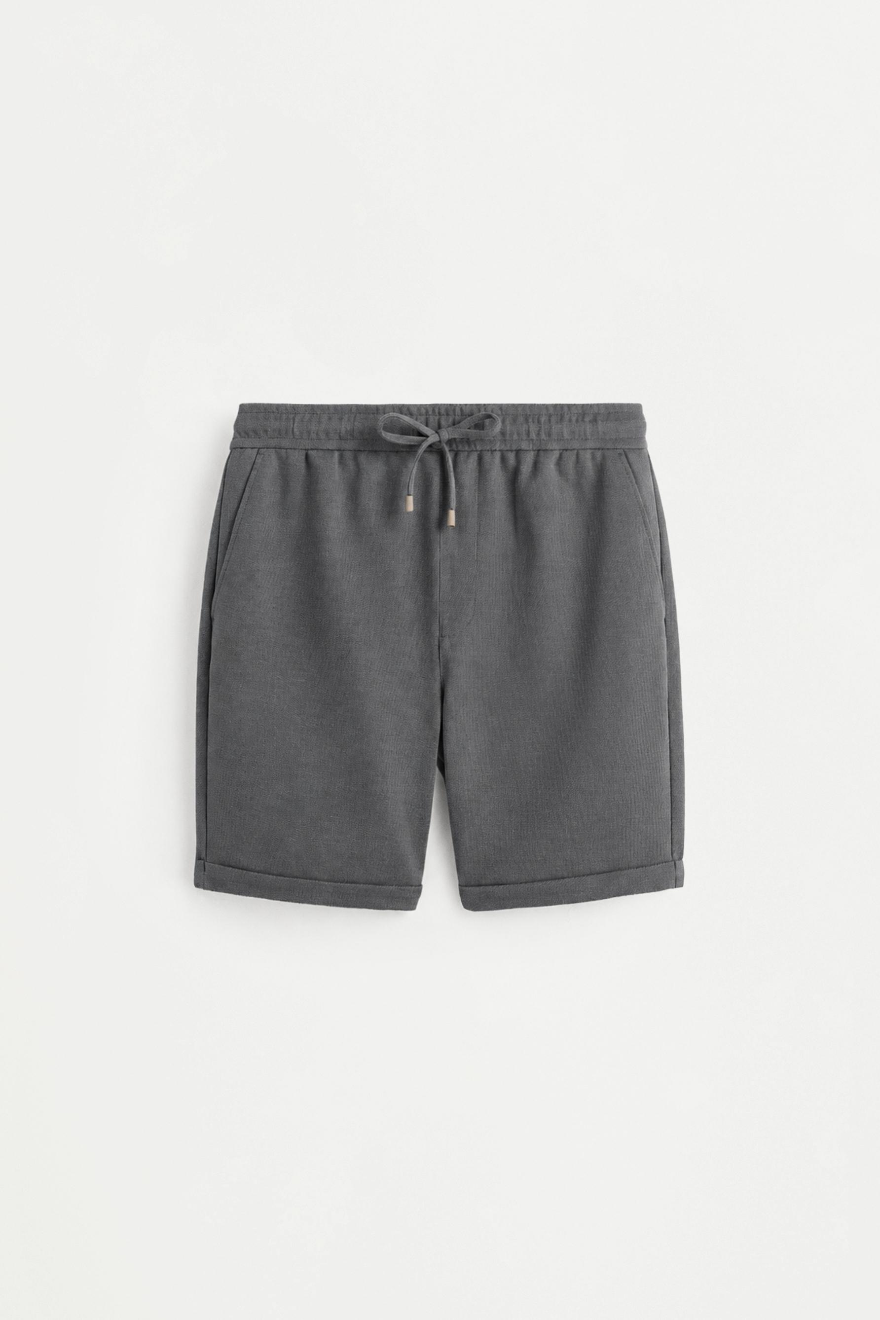 Piqué Bermuda shorts — DARK GREY