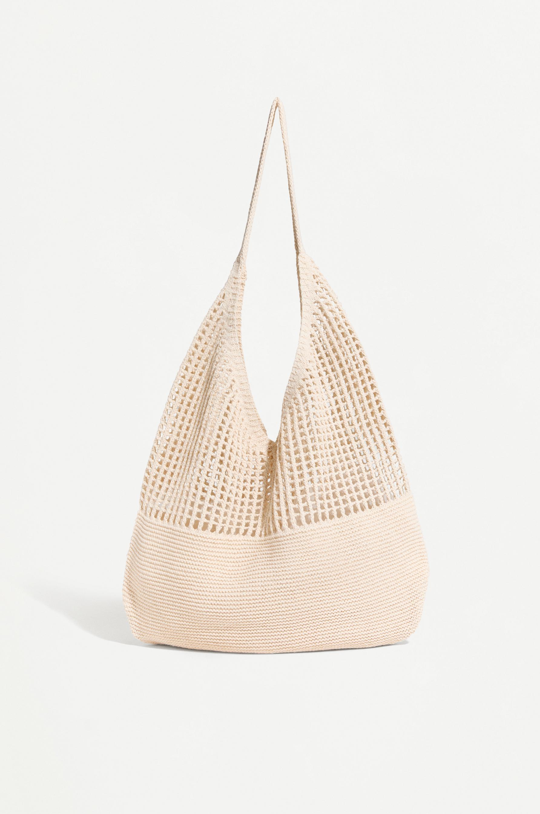Crochet shopper bag — ECRU