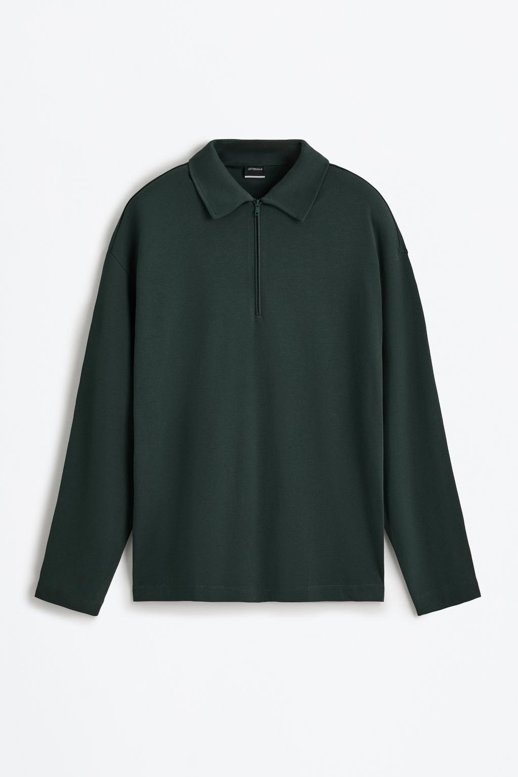Zip-up polo shirt
