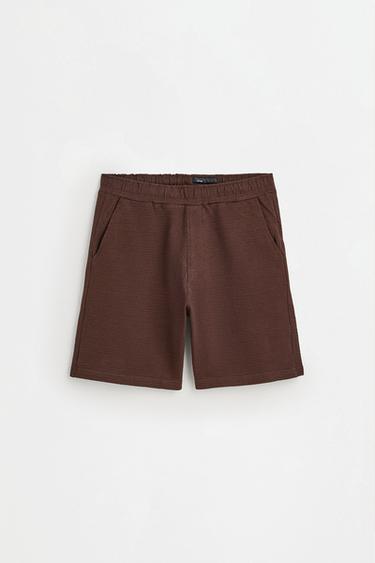 Seersucker Bermuda shorts — CHOCOLATE 6