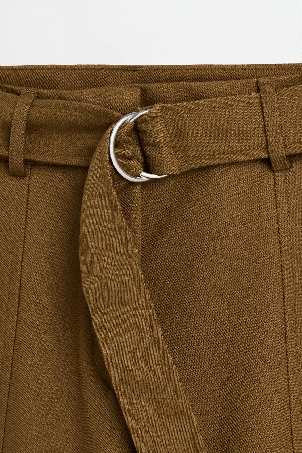 Wide-leg trousers — KHAKI