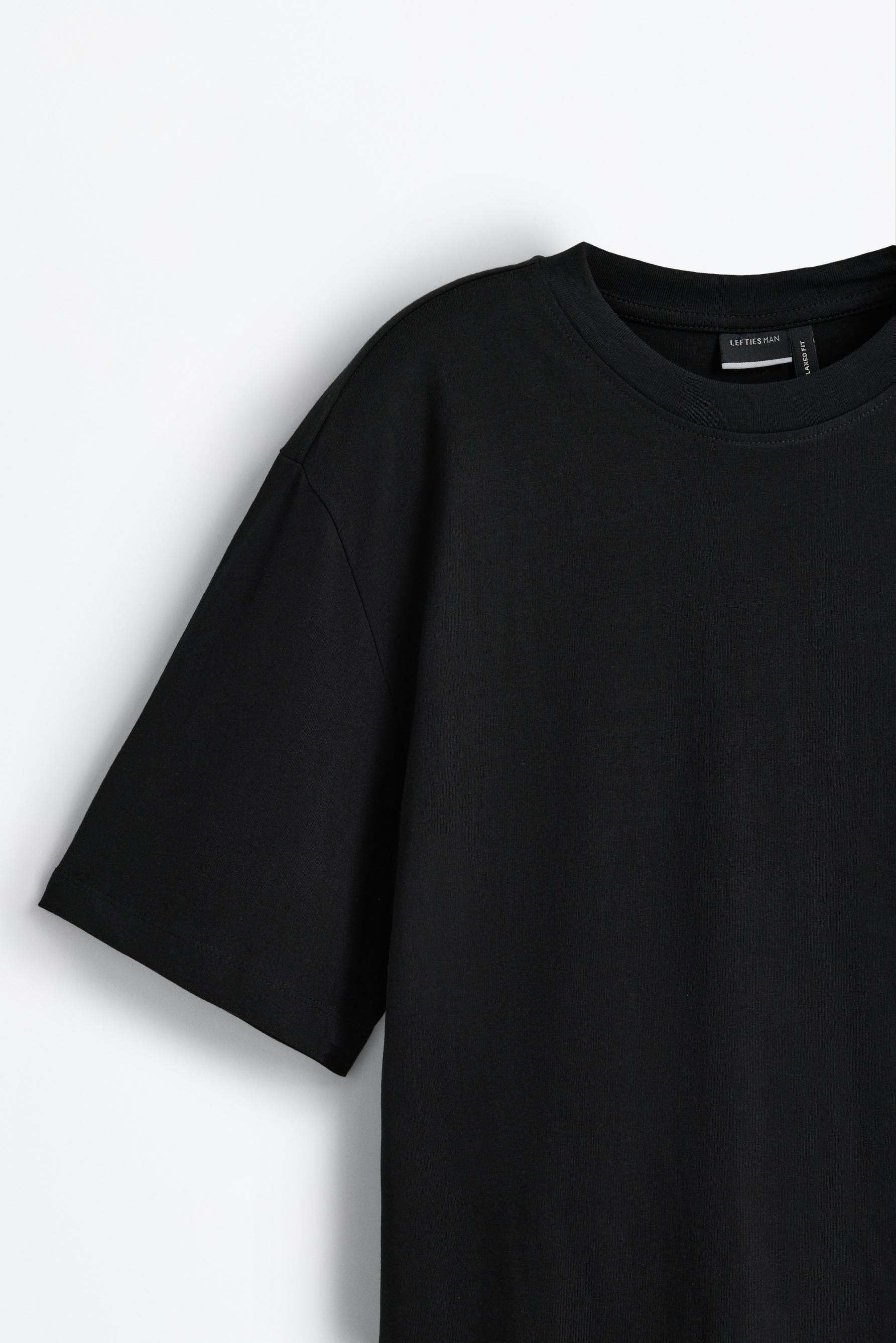 Premium relaxed fit T-shirt — BLACK