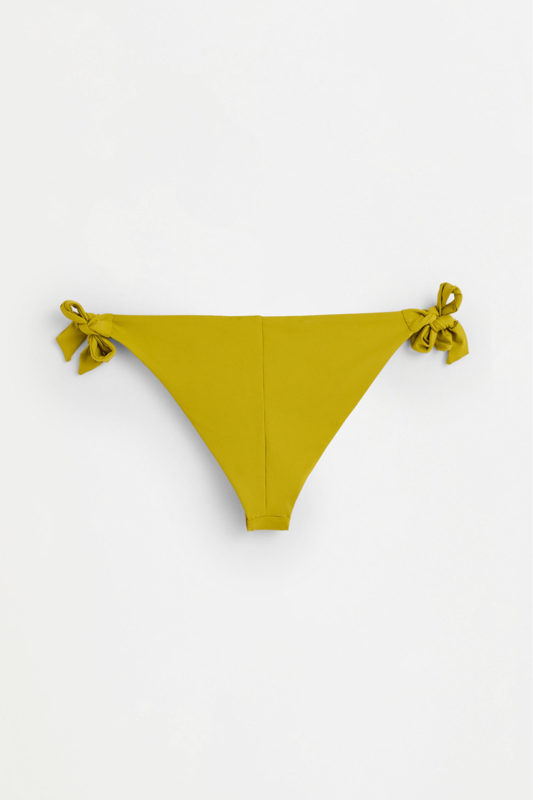 Tie-side bikini bottom — OLIVE GREEN