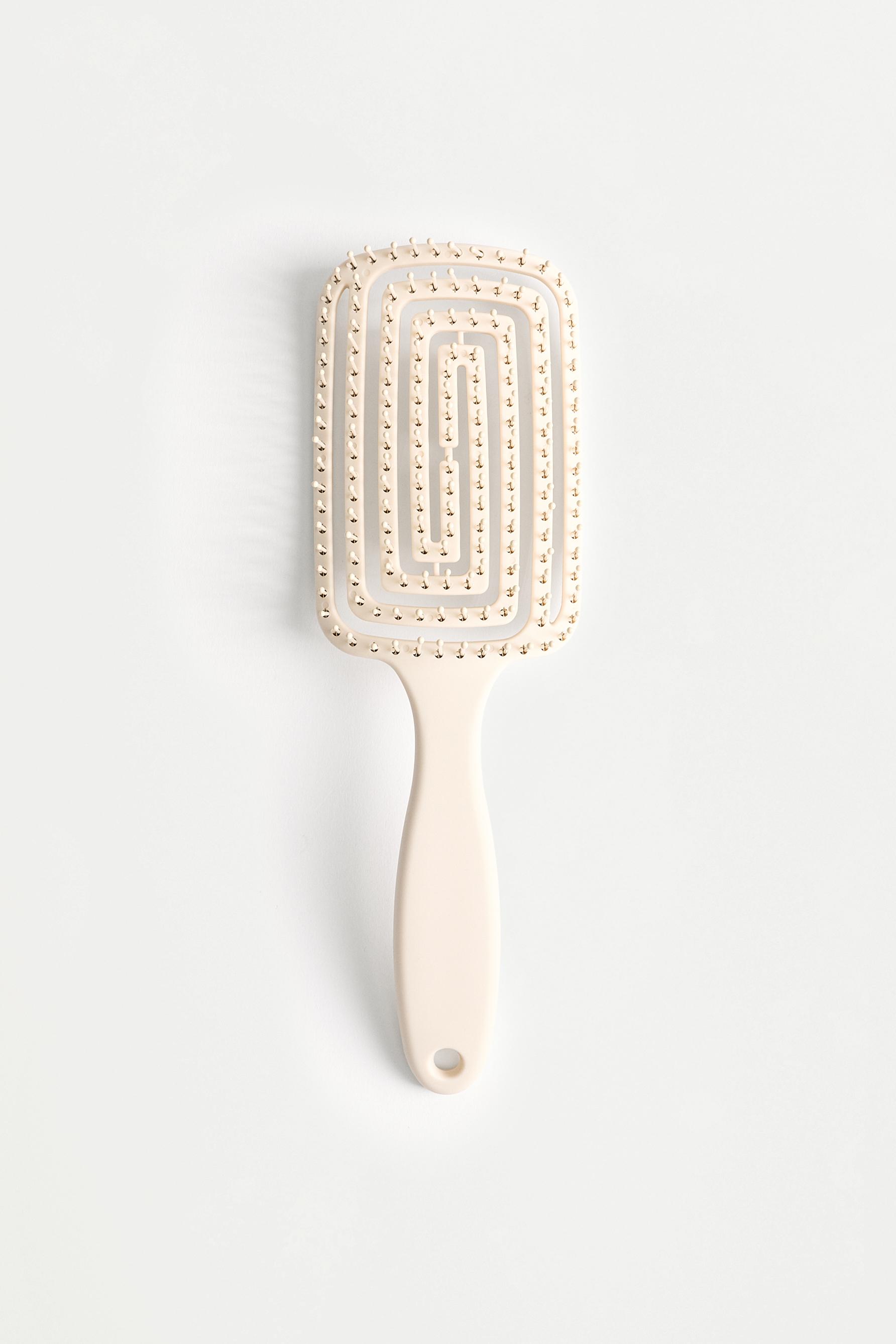 Square vented hair brush — BEIGE