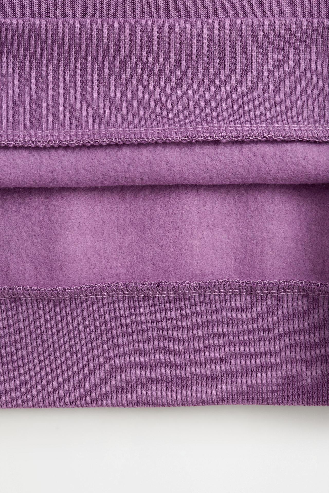 Plain plush sweatshirt — MAUVE PINK