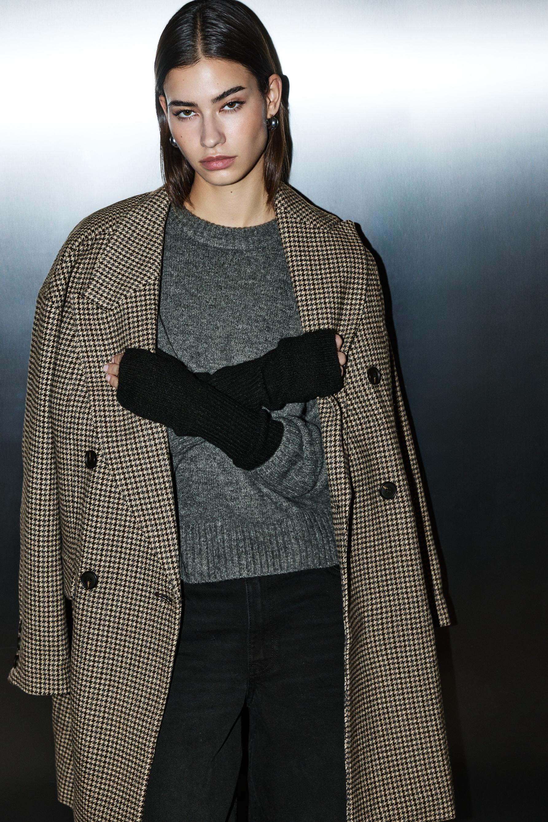 Abrigo paño pata de gallo