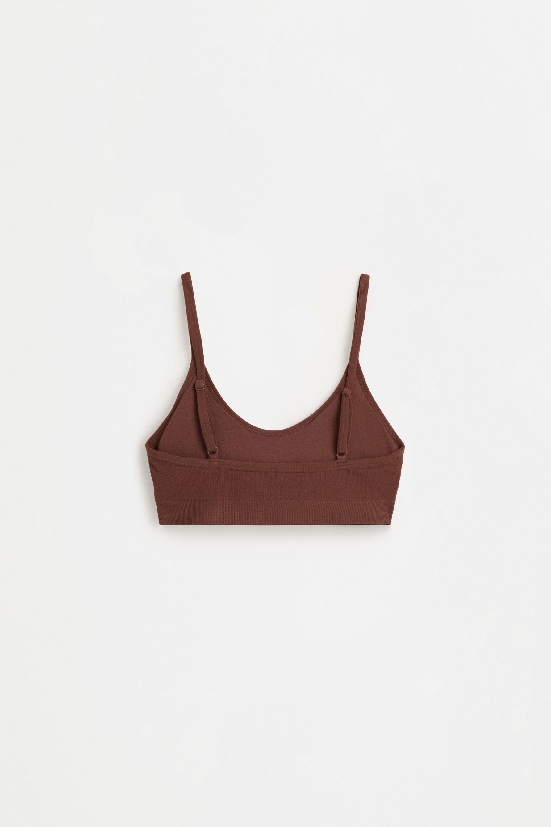 Seamless bra top (2-pack) — CHOCOLATE
