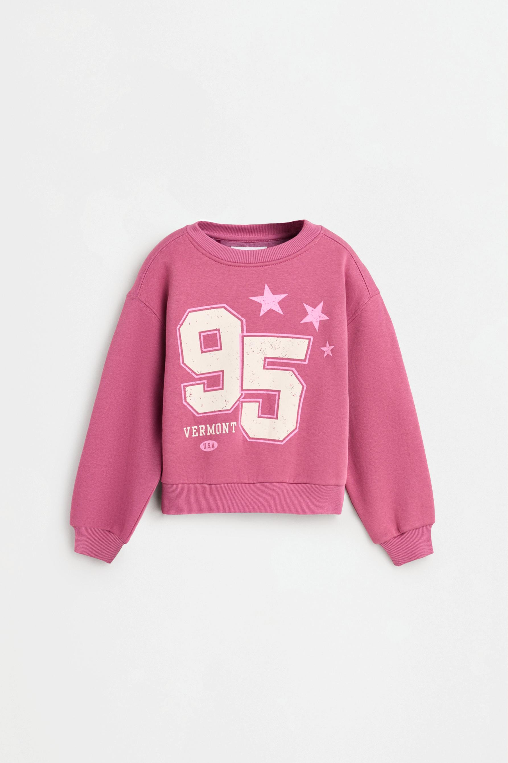 Printed sweatshirt — DARK PINK
