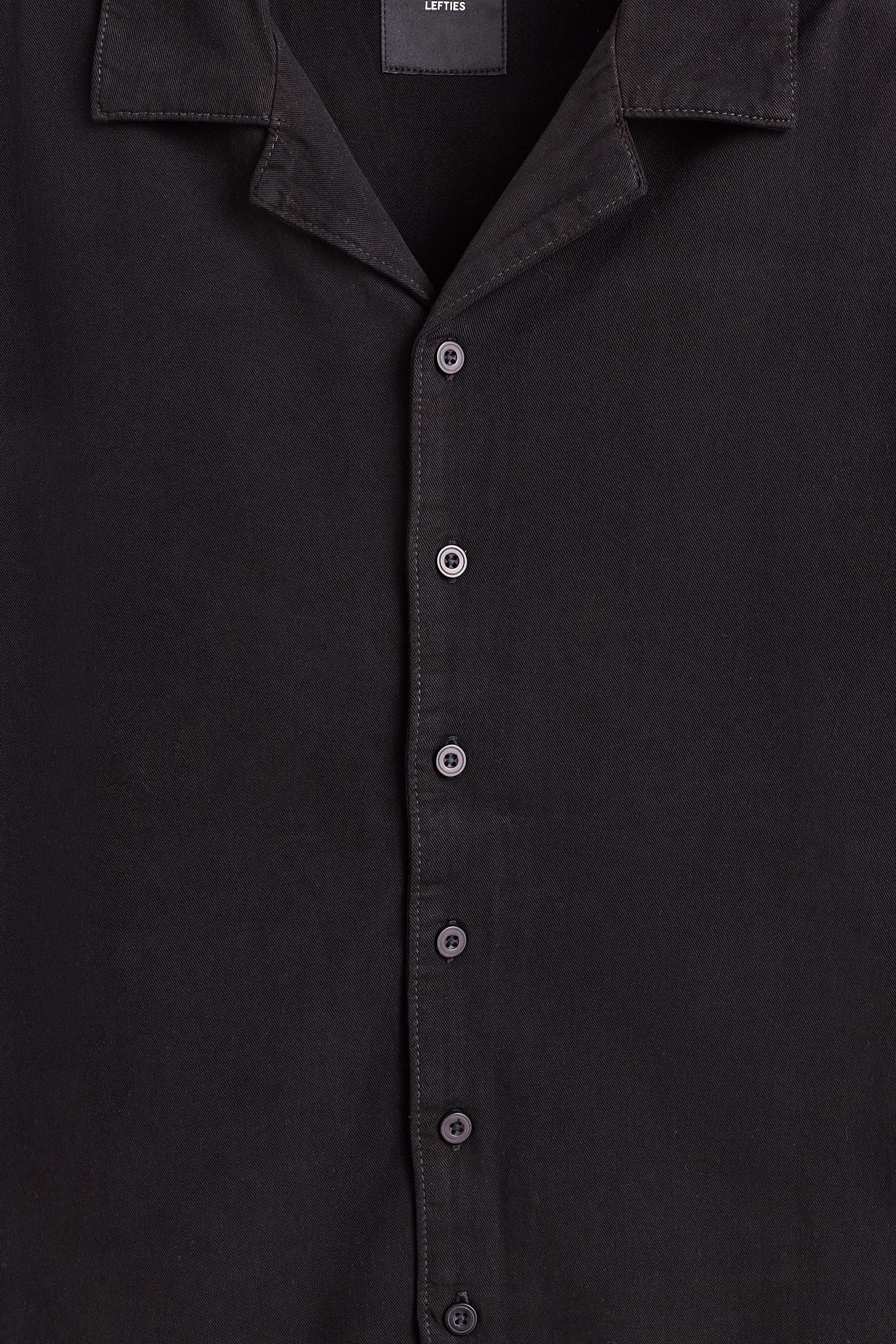 Denim resort shirt — BLACK