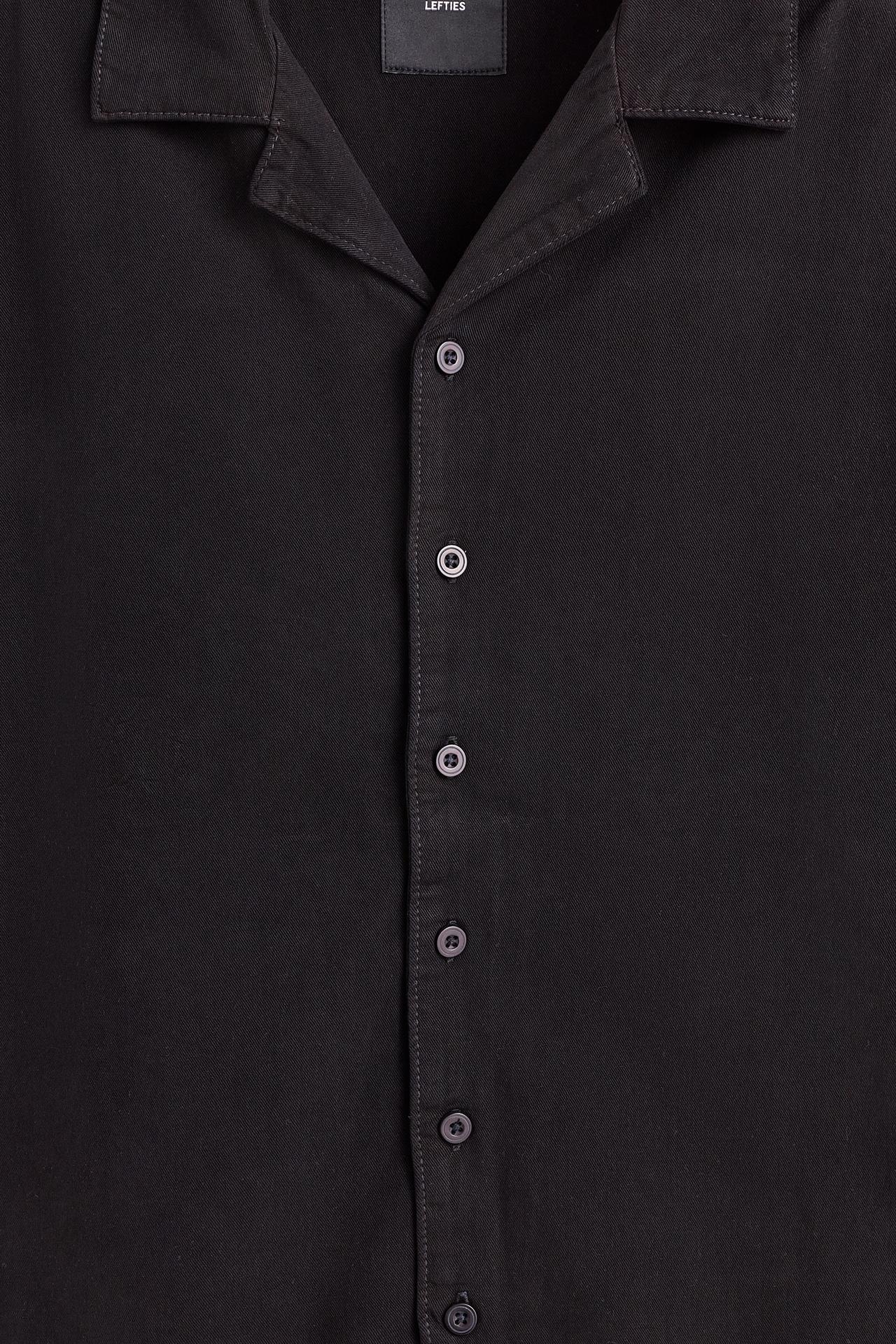 Denim resort shirt — BLACK