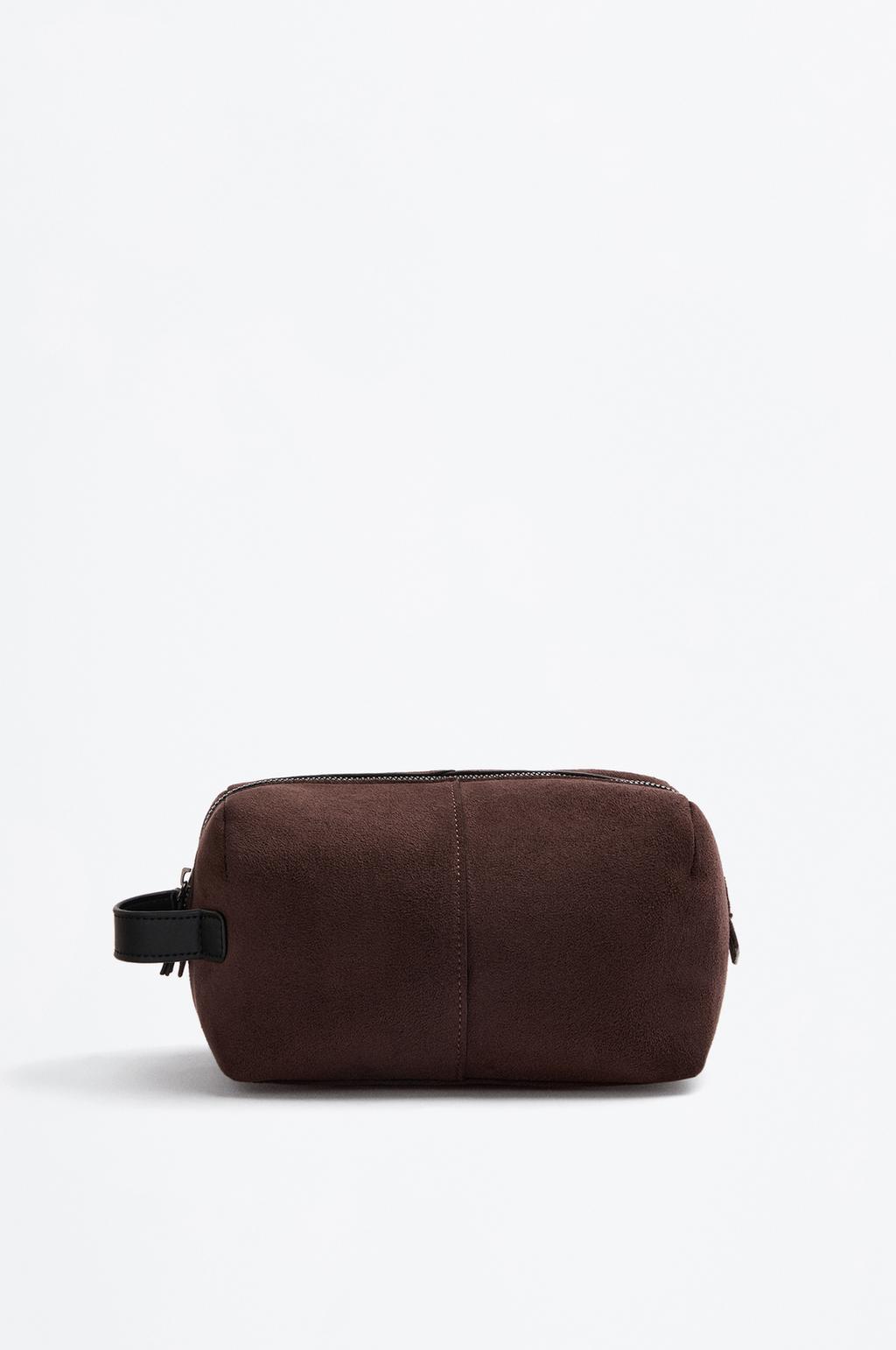 Faux suede backpack