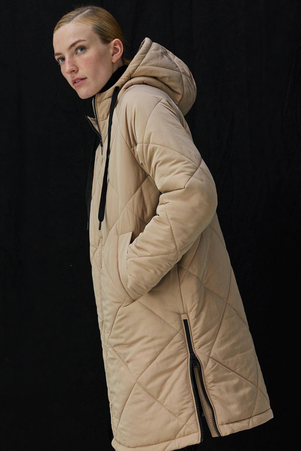 Abrigo largo acolchado