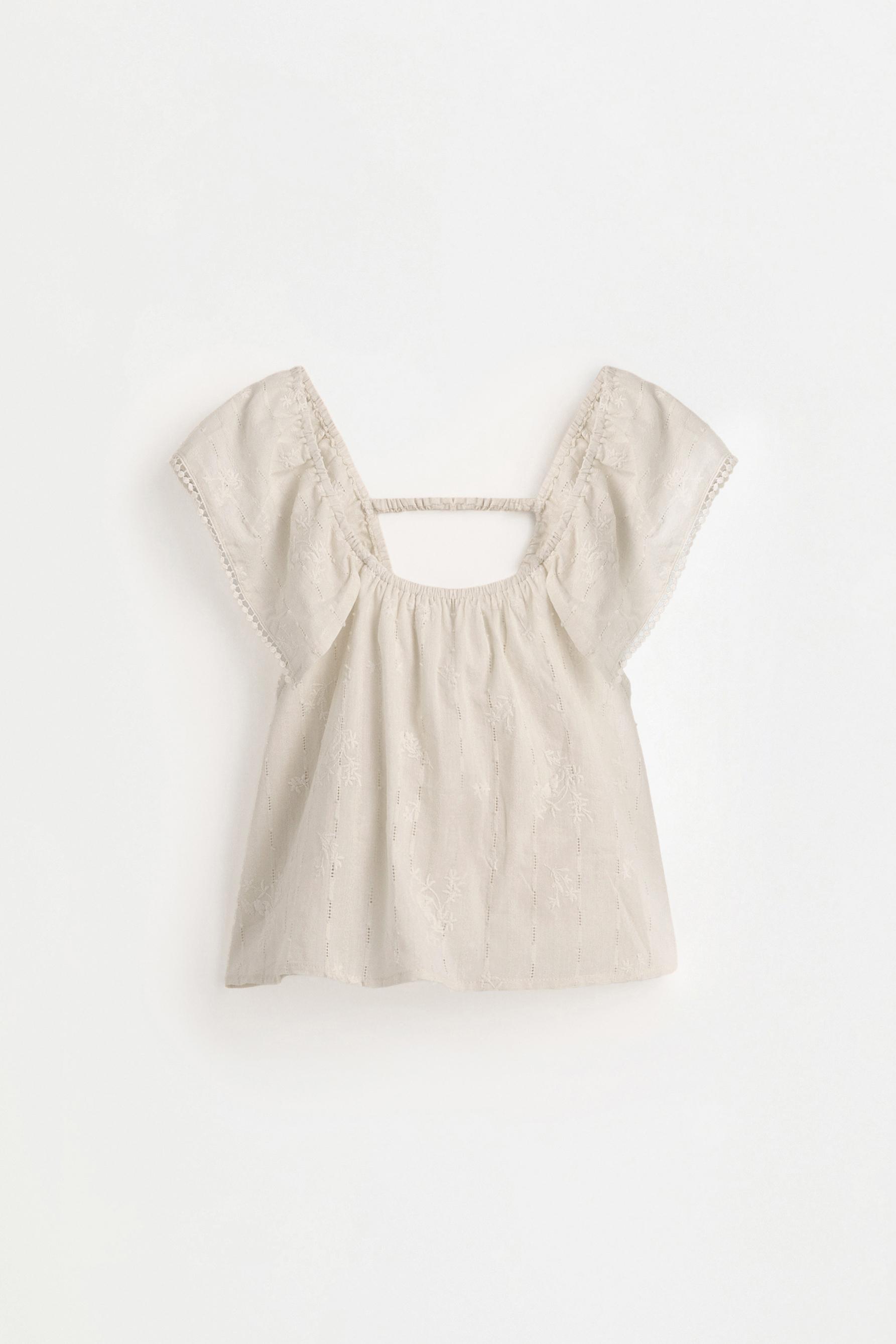 Embroidered blouse — SAND