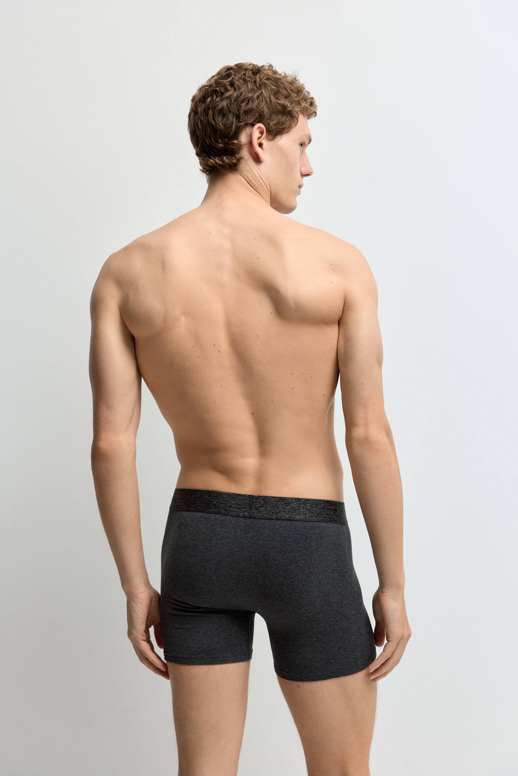Pack of 5 assorted long boxers — NAVY