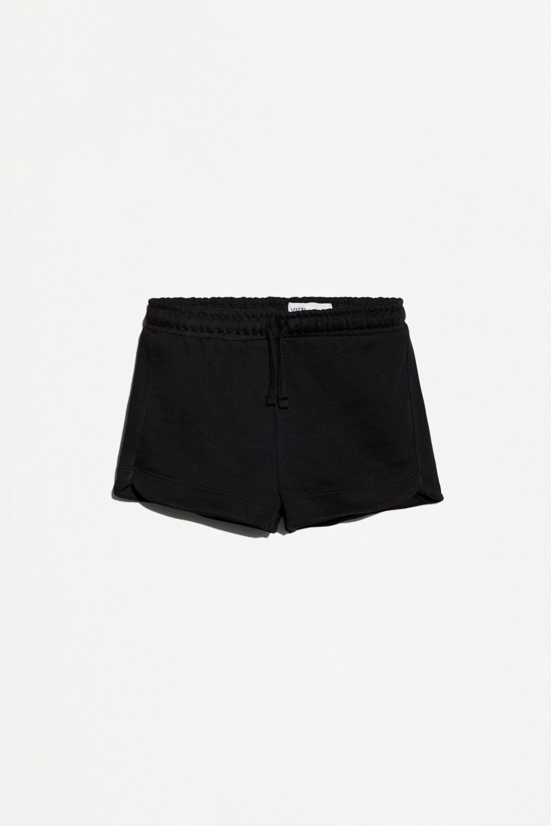 Plain plush shorts — BLACK