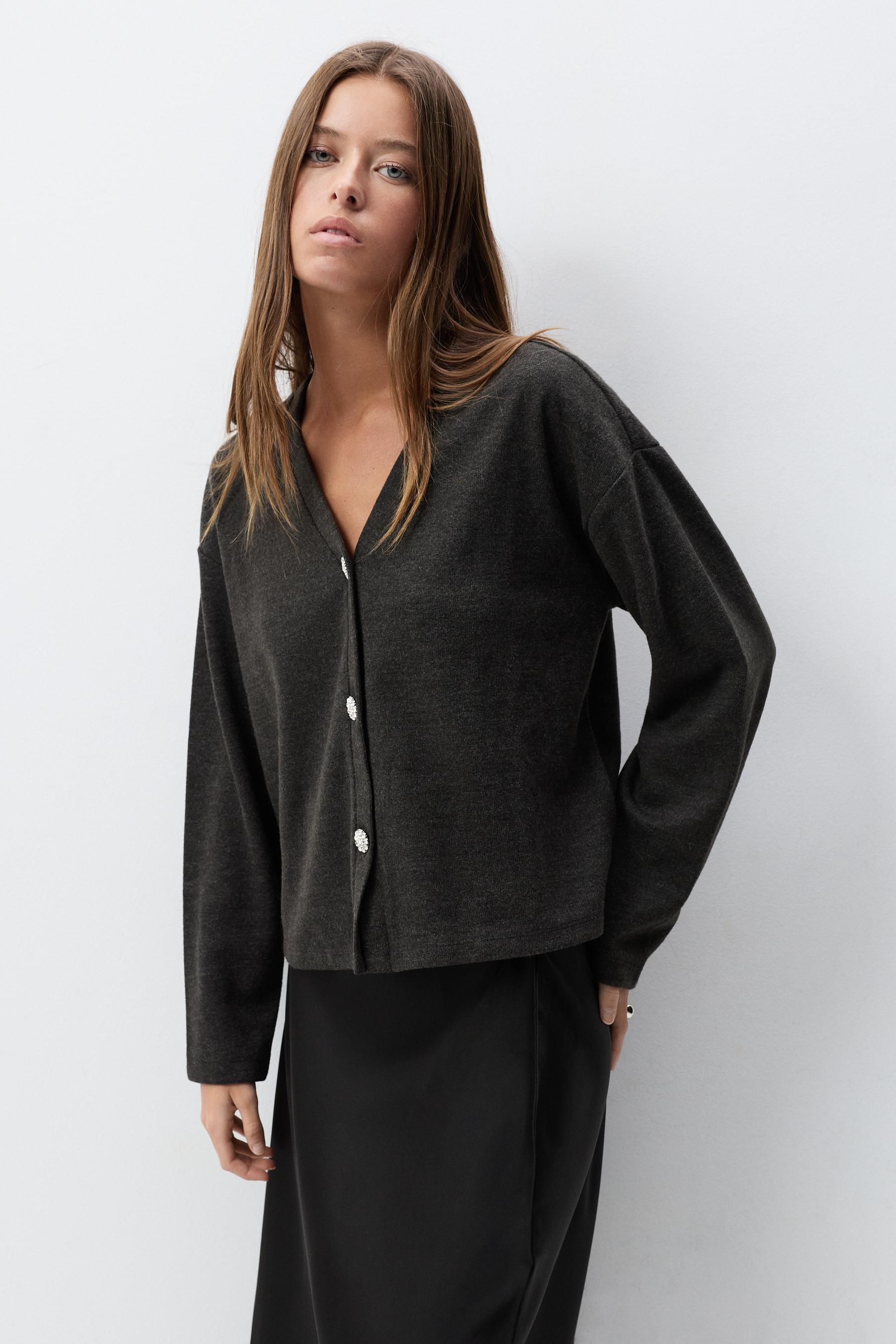 Chaqueta botón joya