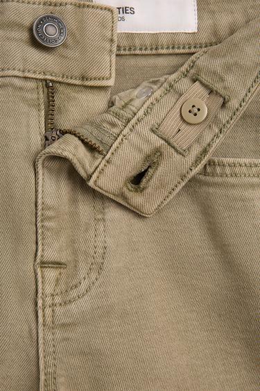 Slim comfort denim Bermuda shorts — PALE KHAKI 4
