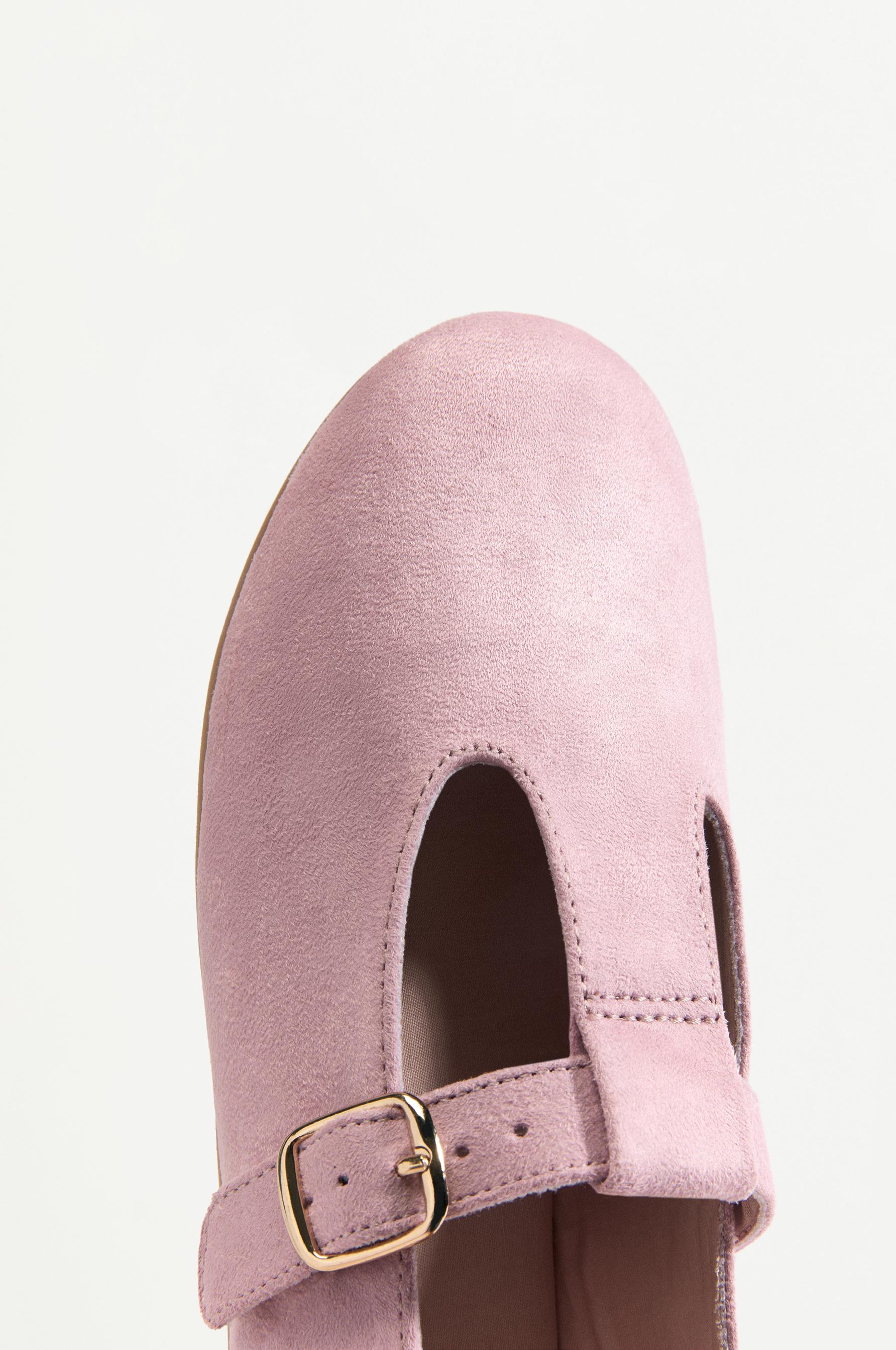 T-strap ballet flats — PALE PINK