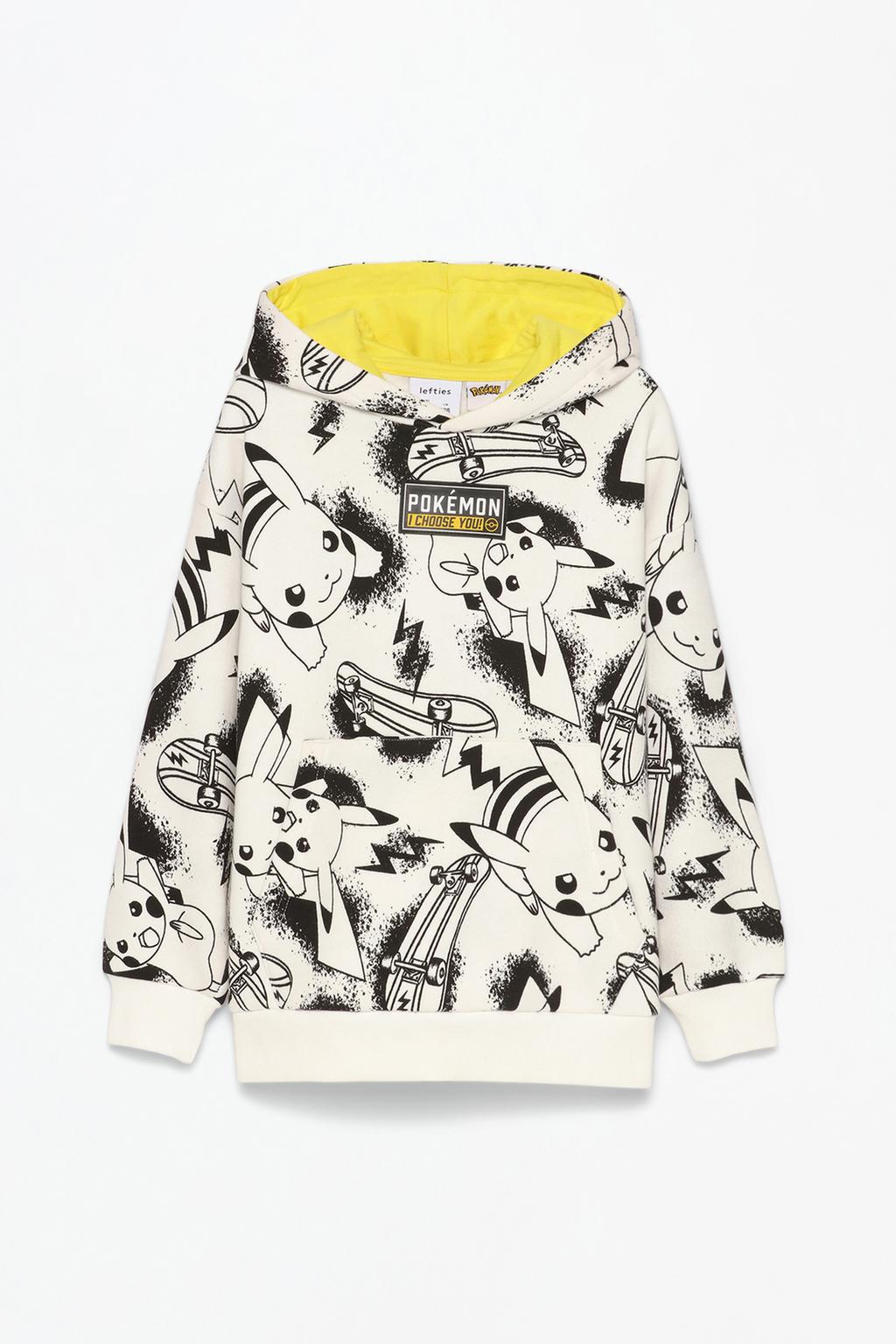 Pikachu Pokémon™ hoodie with a rubberised patch