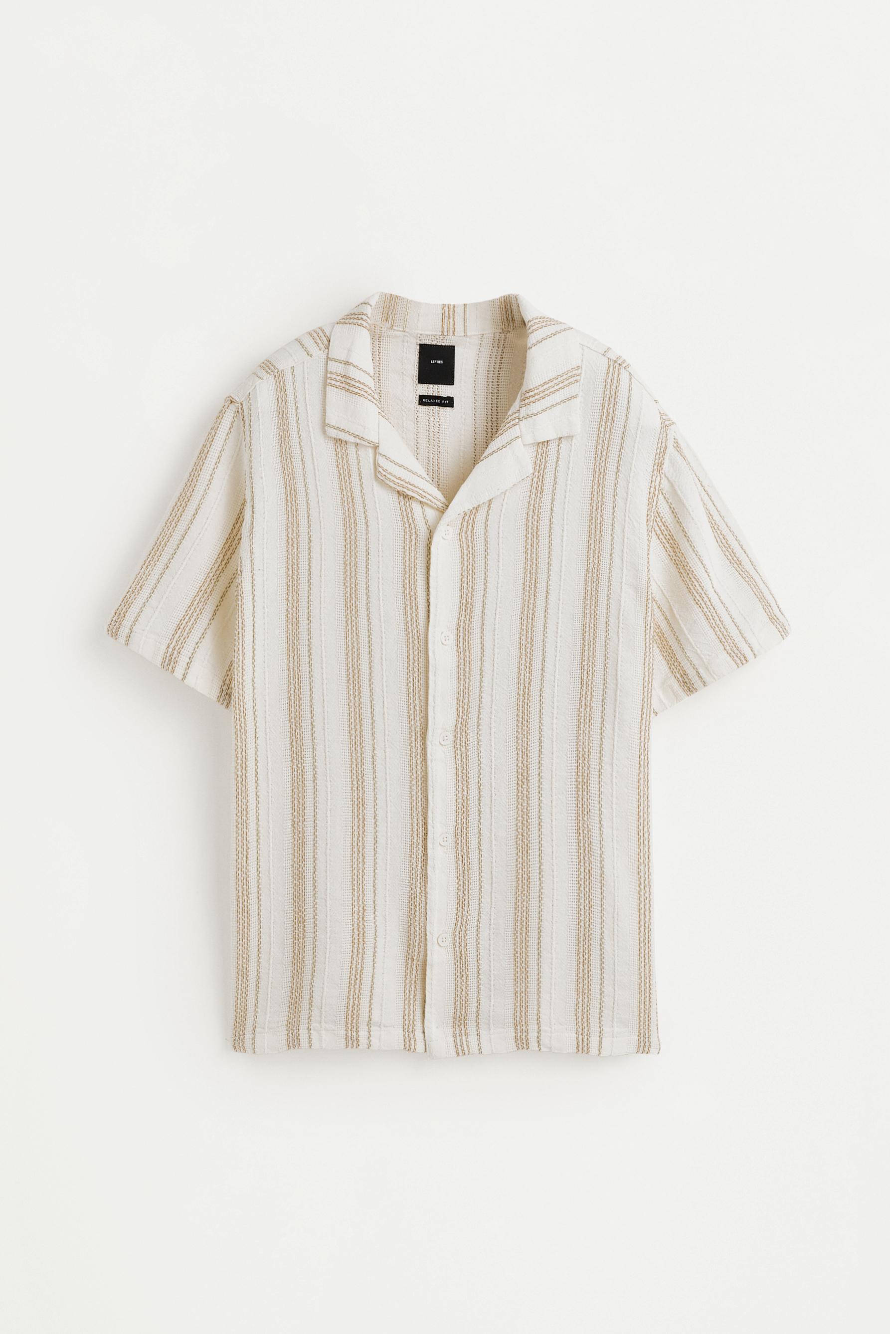 Striped rustic shirt — WHITE