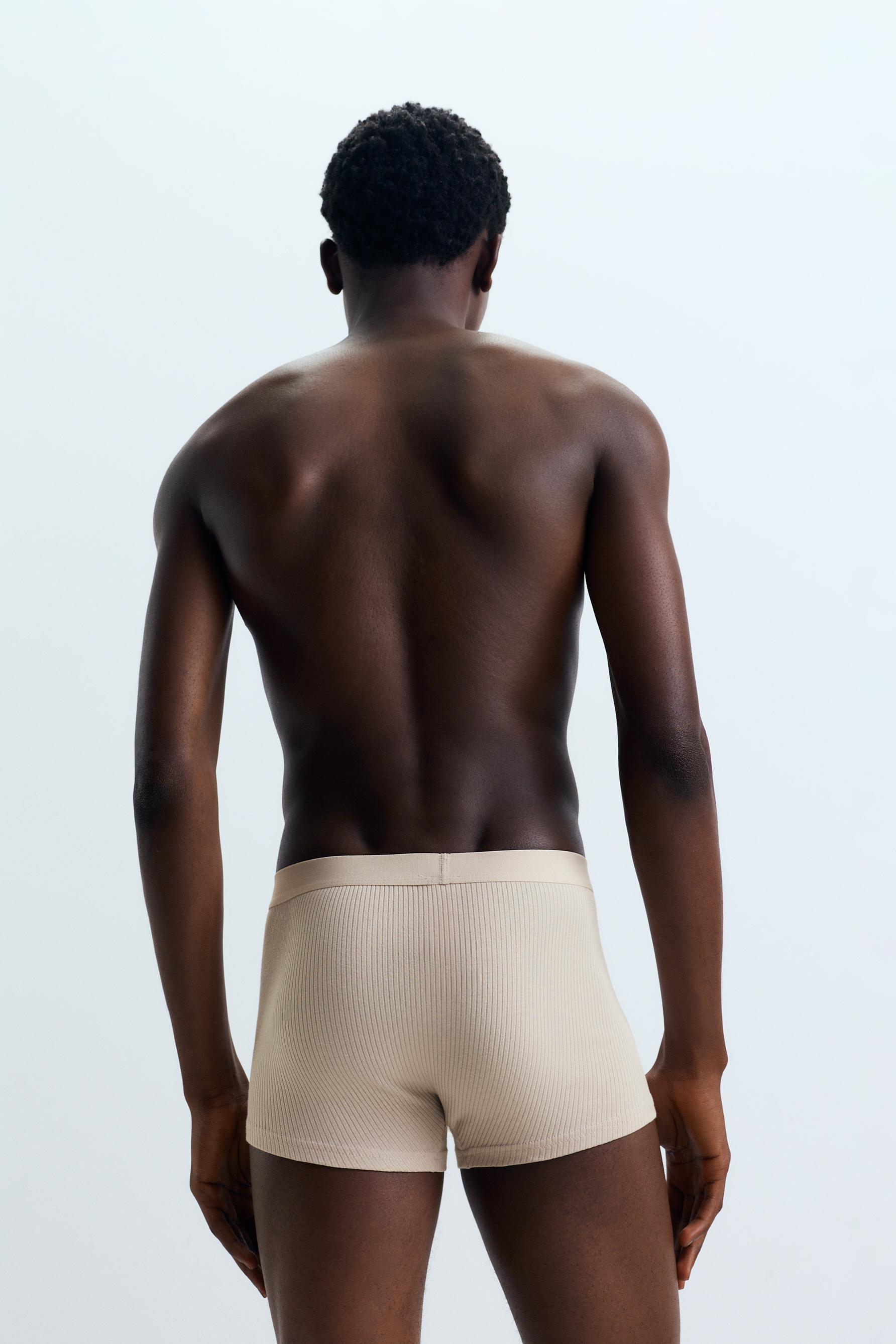 Ribbed boxers (Pack 3) — ECRU